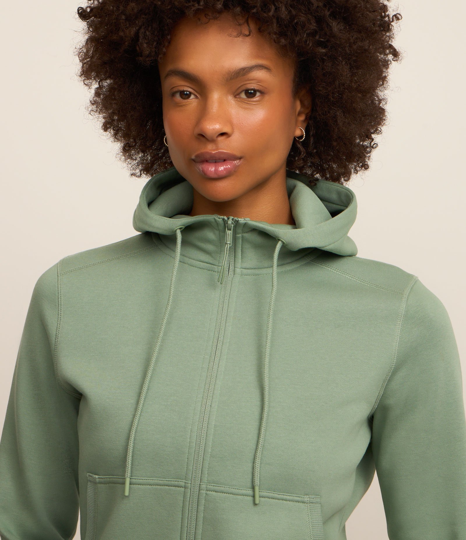 Jaqueta Esportiva em Mix de Tecidos com Capuz e Bolsos Verde 4