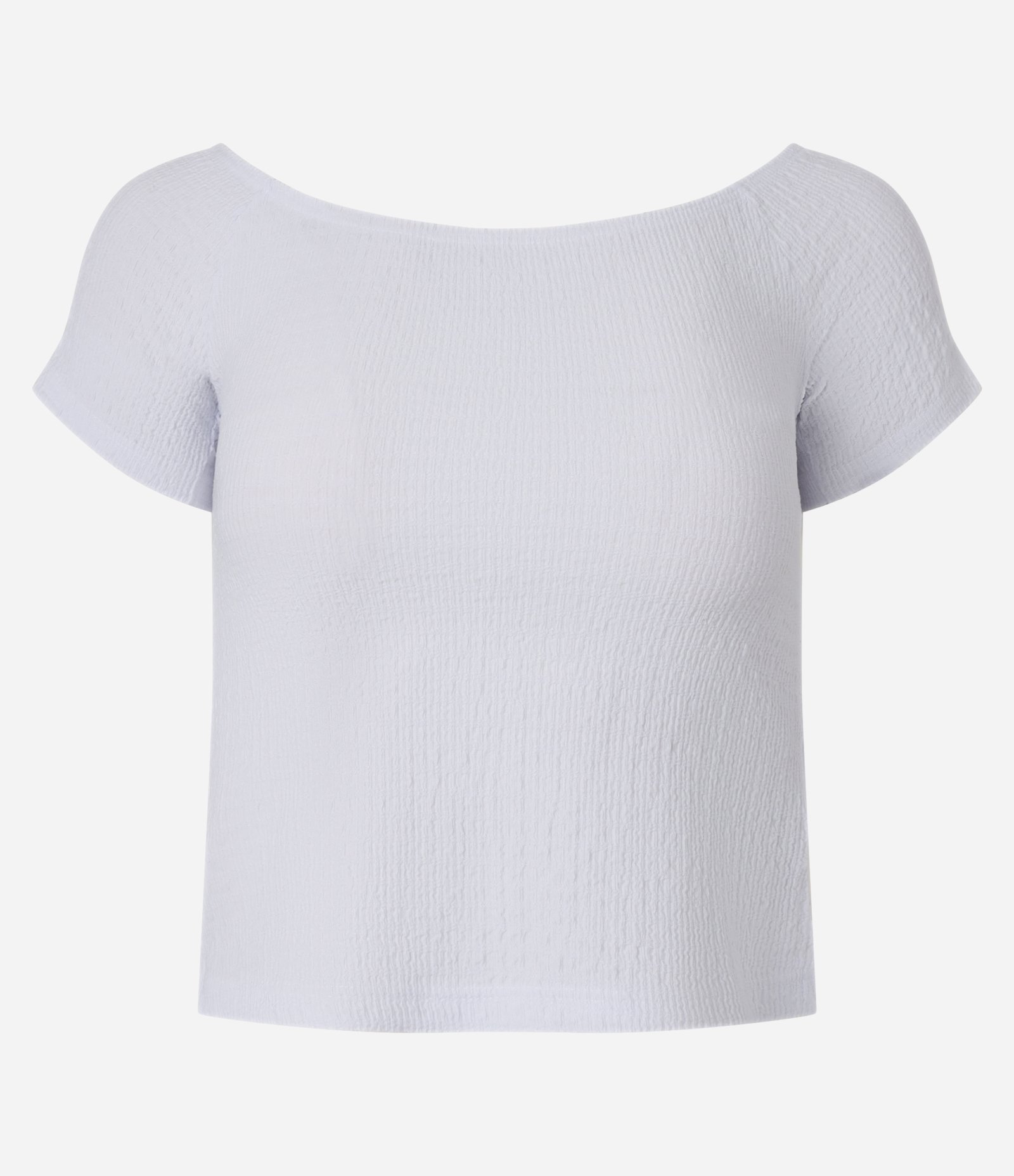 Blusa Curta com Decote Ombro a Ombro e Textura Branco 4
