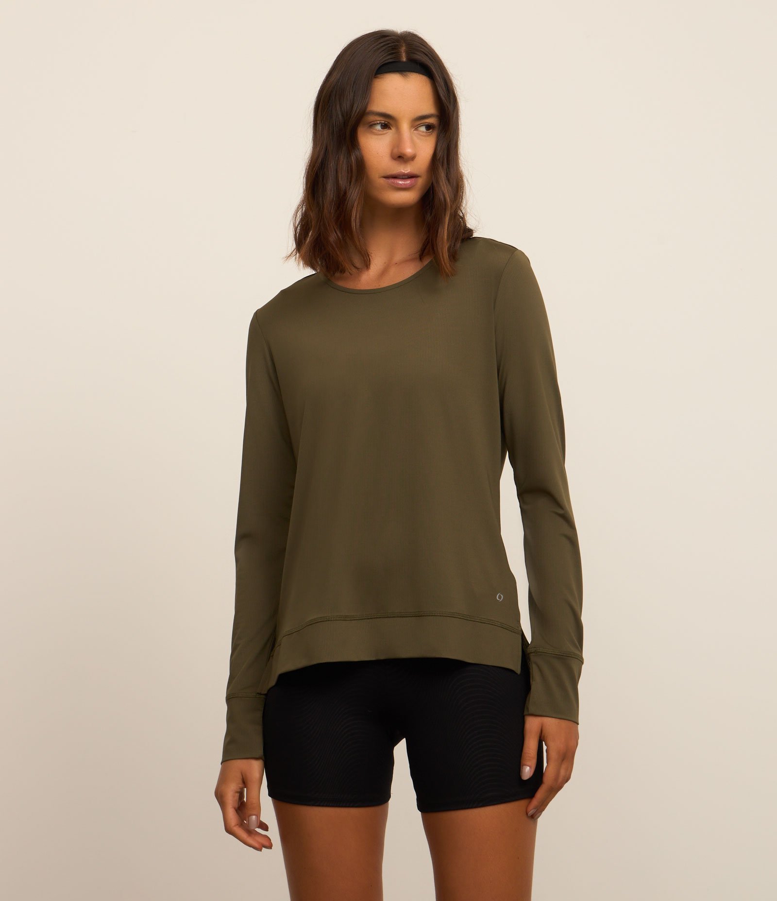 Camiseta Esportiva Texturizada com Barra Mullet Verde 1