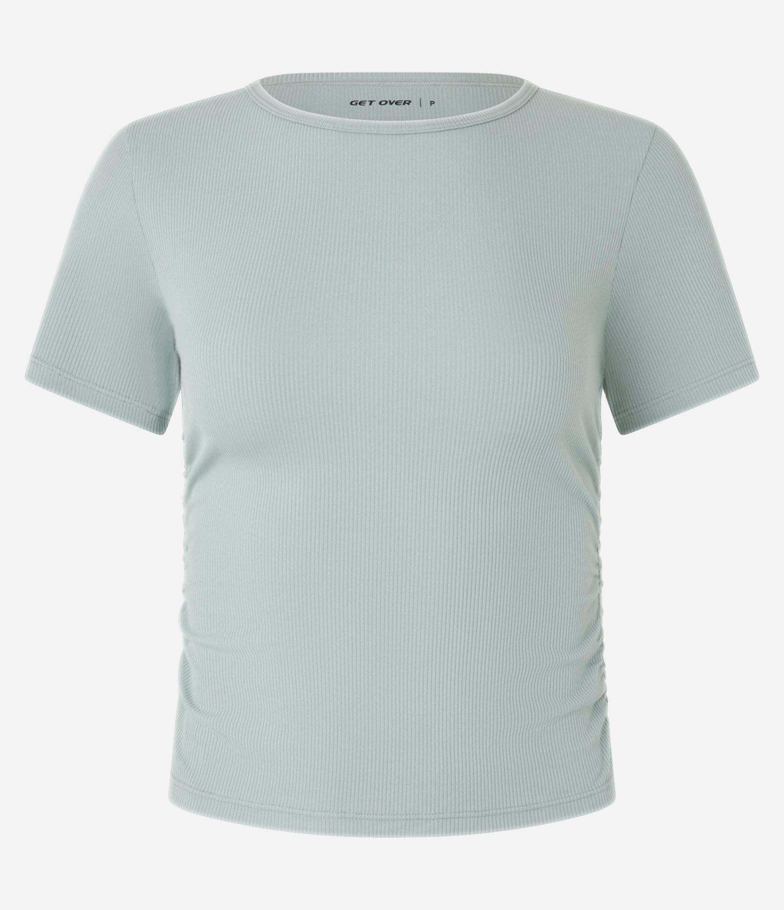Camiseta Esportiva em Microfibra com Franzidos Verde 4