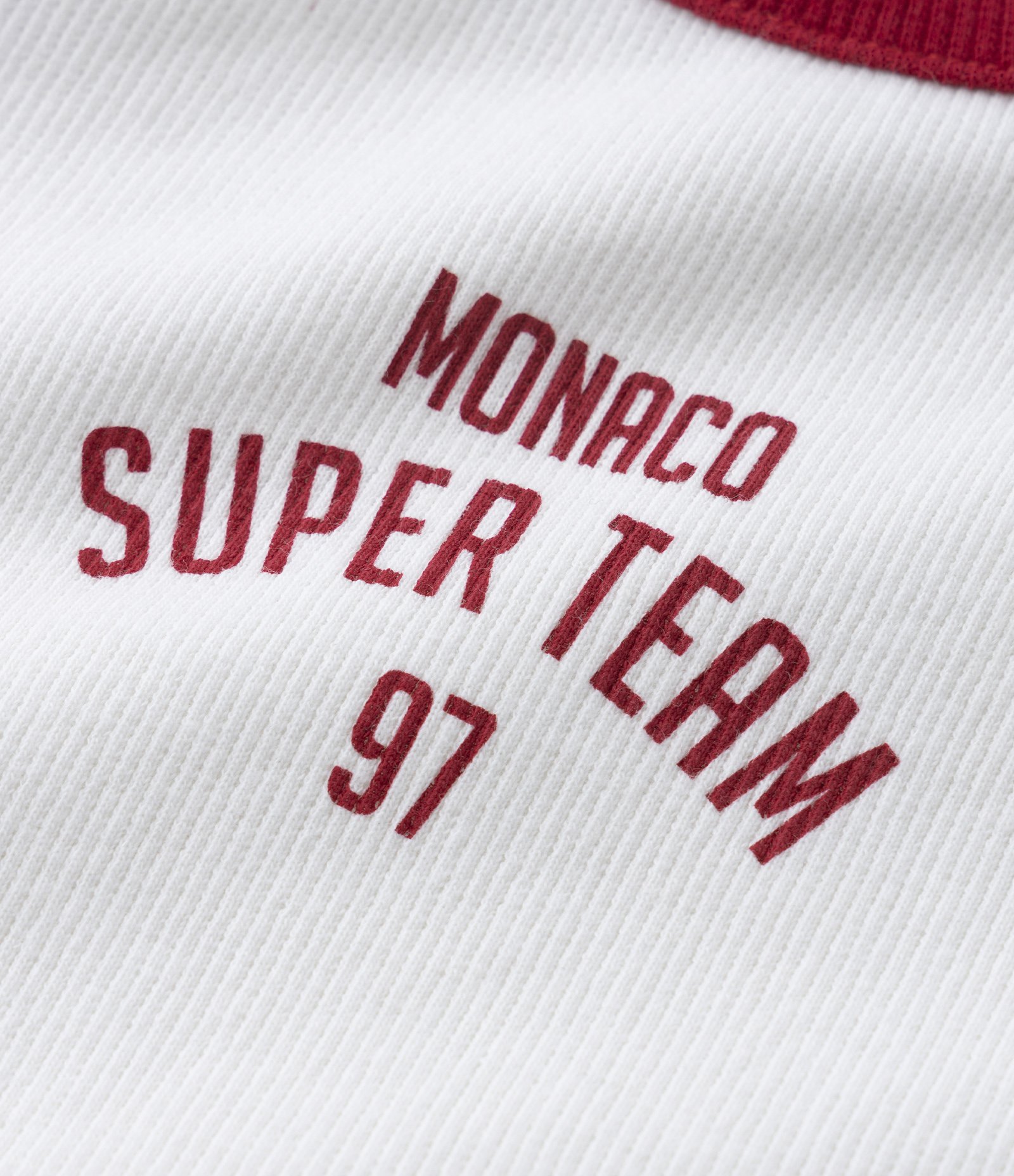 Regata Infantil Canelada com Lettering Monaco - Tam 7 a 14 Anos Branco Neve 5