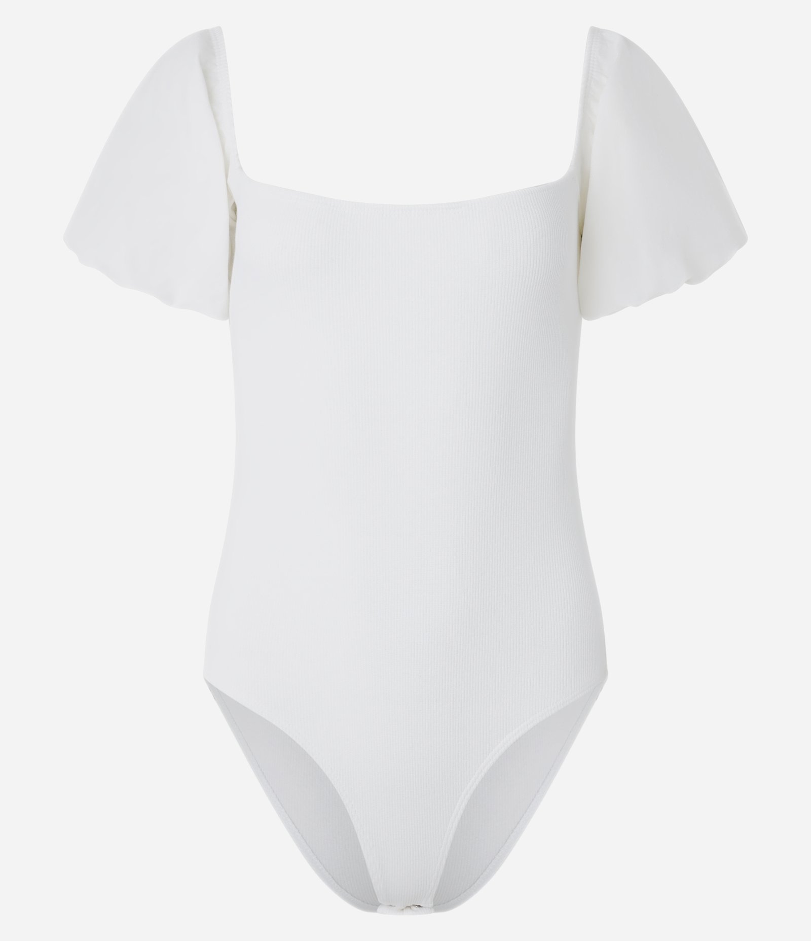 Body em Ribana com Manga Balone Branco 6