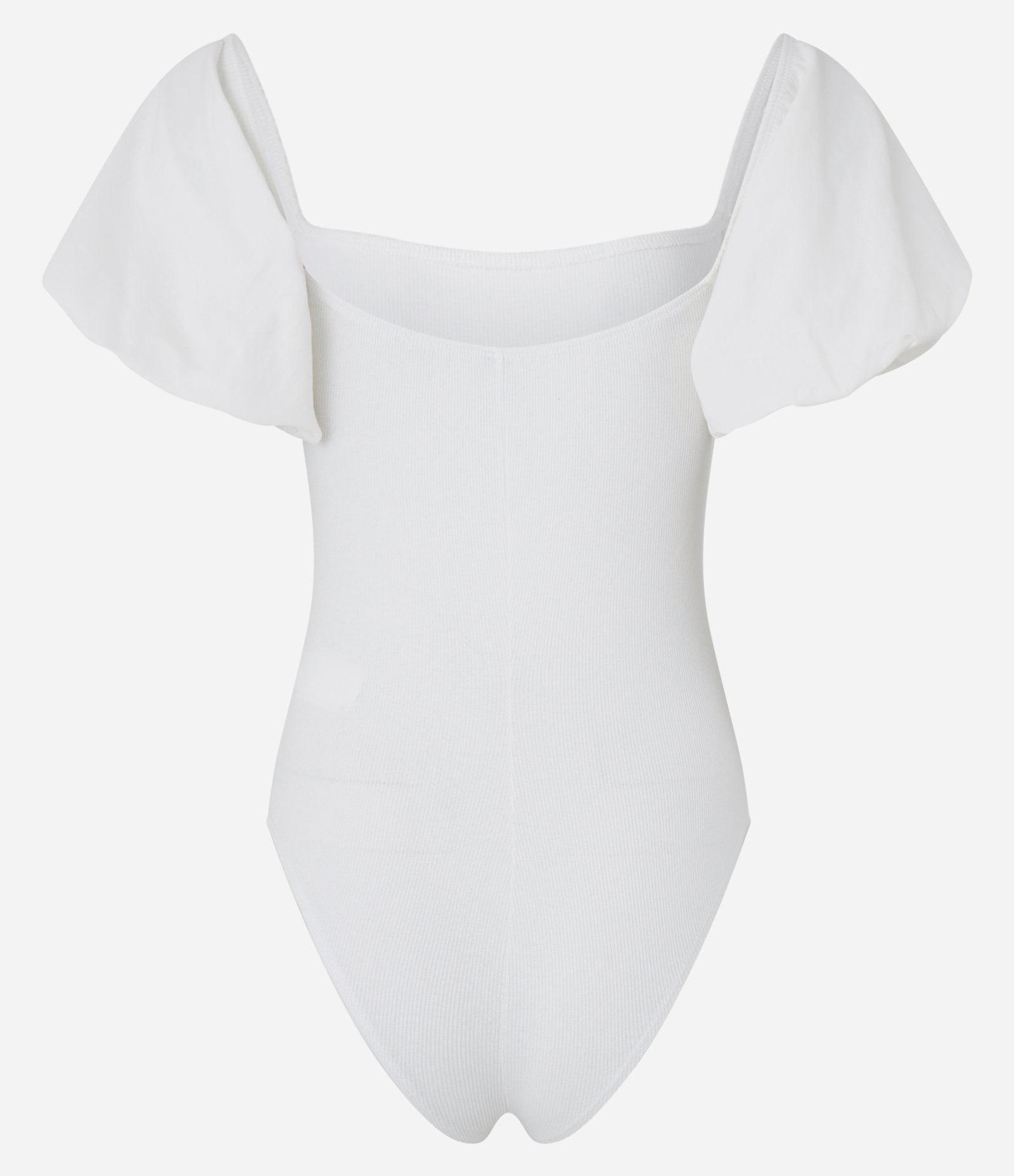 Body em Ribana com Manga Balone Branco 8