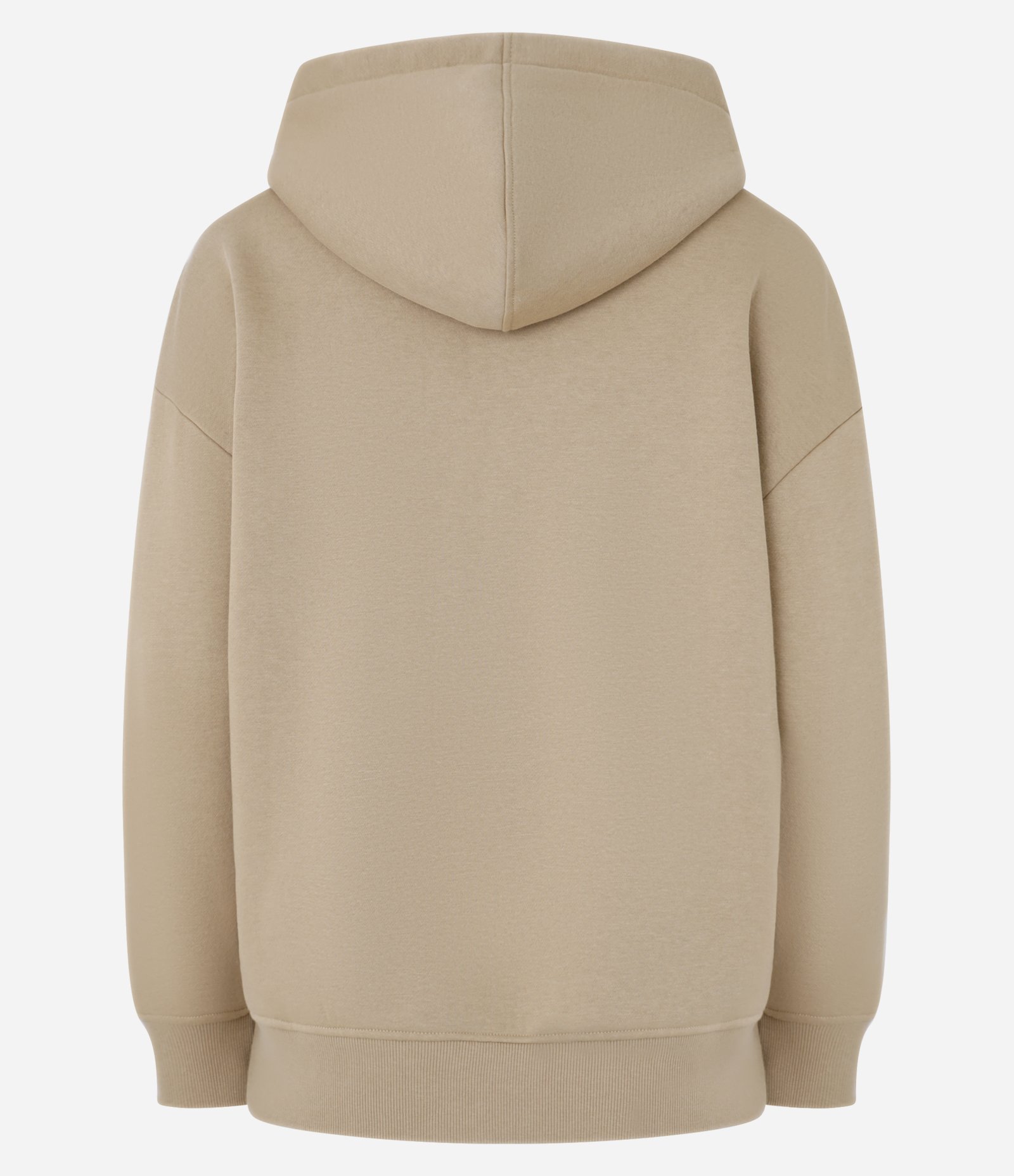 Blusão Fechado em Moletom com Capuz e Estampa Colorado Bege 5