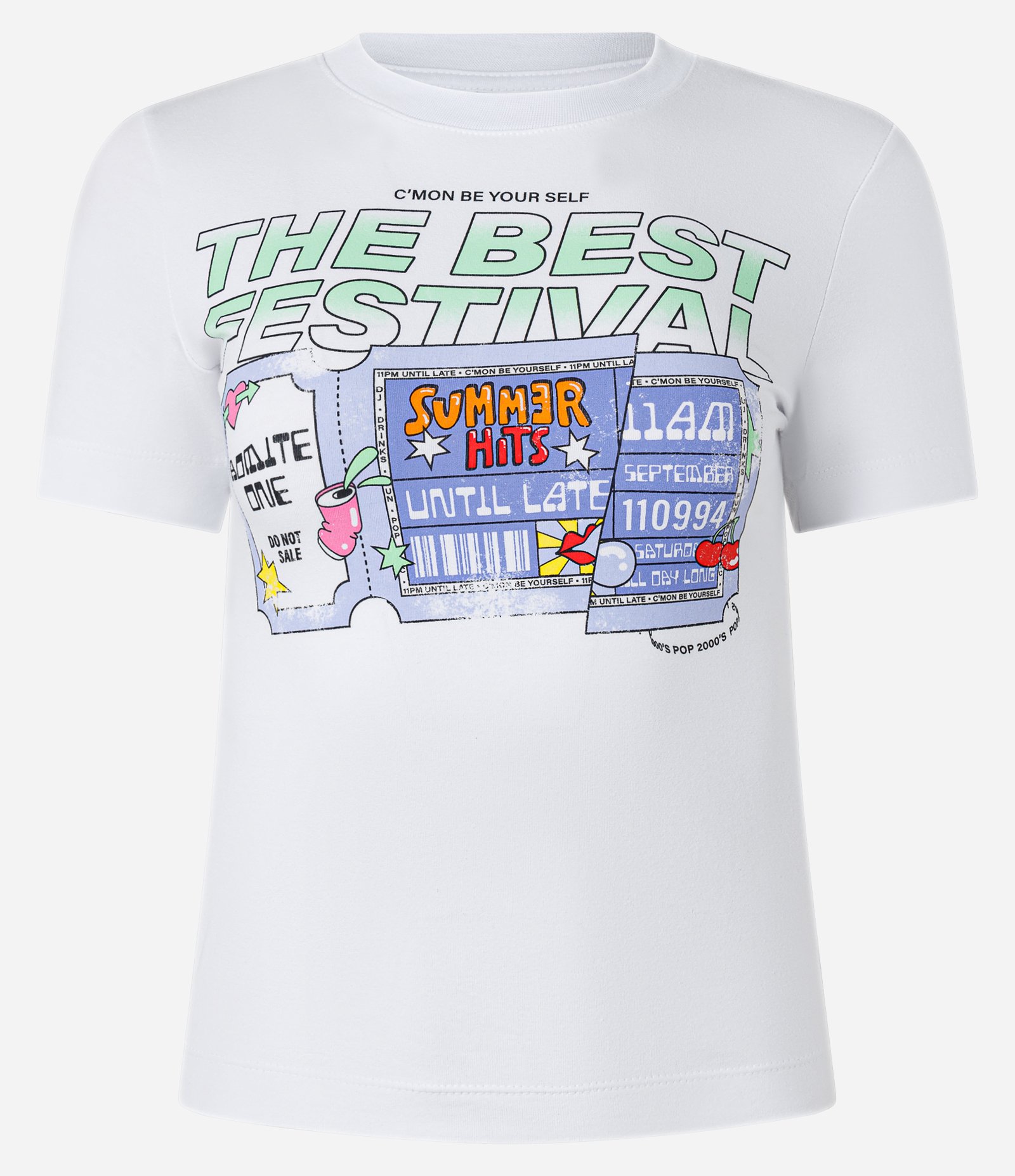 Blusa New T-shirt em Algodão com Estampa The Best Festival Branco 4