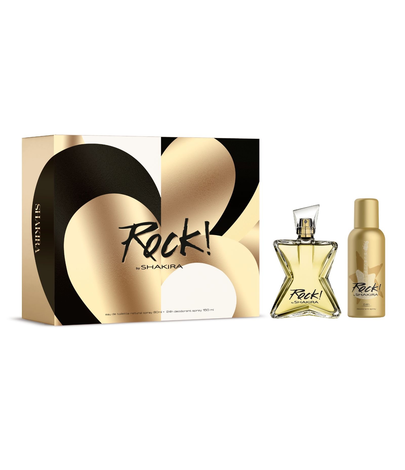 Kit Perfume Shakira Rock By Shakira EDT 80ml + Desodorante Rock by 24h Spray 150ml KIT 1