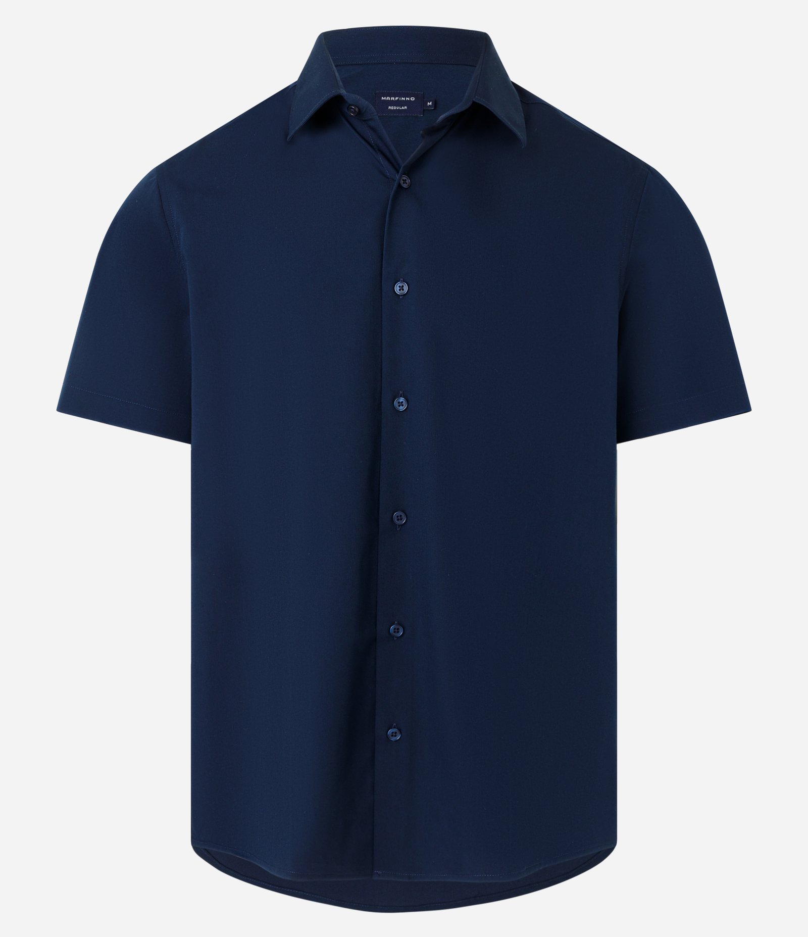 Camisa Slim em Fibra de Bambu Azul Marinho 6