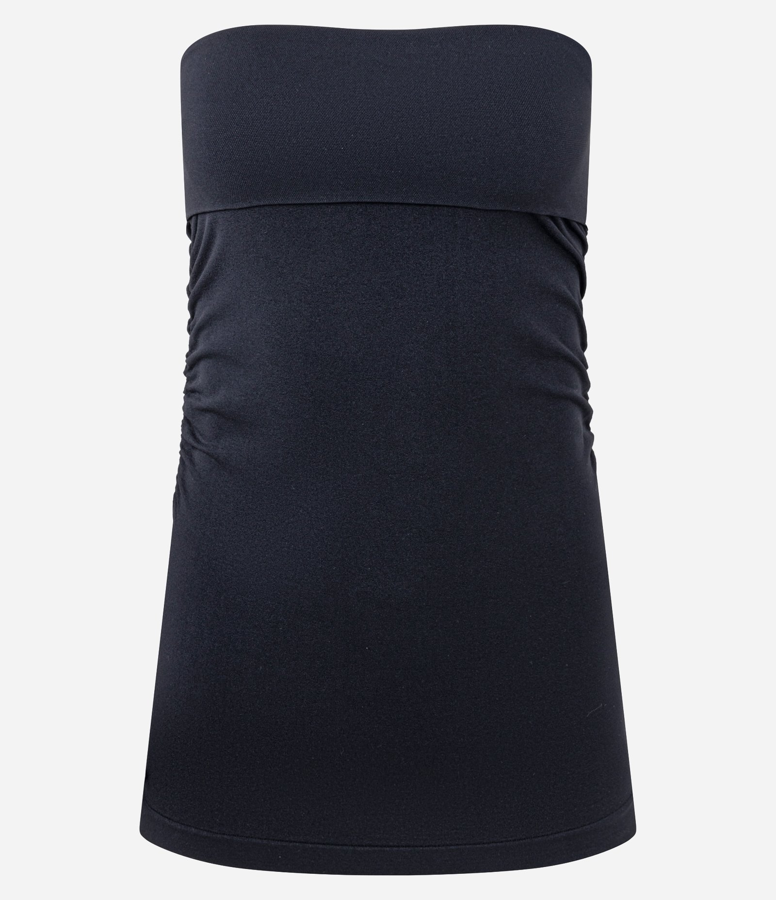 Blusa Sem Alças Seamless com Pala Dobrada Preto 4