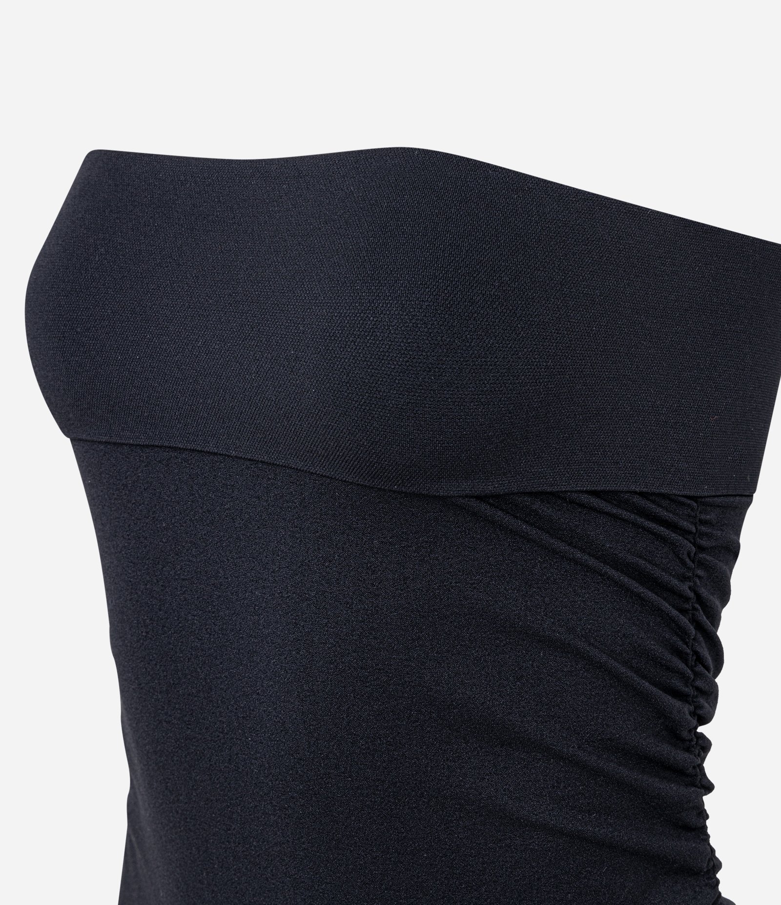 Blusa Sem Alças Seamless com Pala Dobrada Preto 5