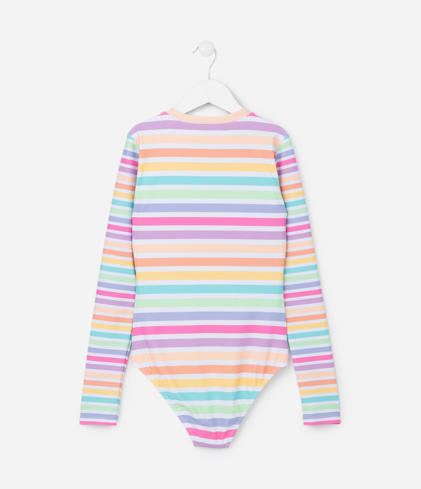 Maiô Infantil com Proteção UV e Estampa Listrada - Tam 5 a 14 Anos Multicores 2