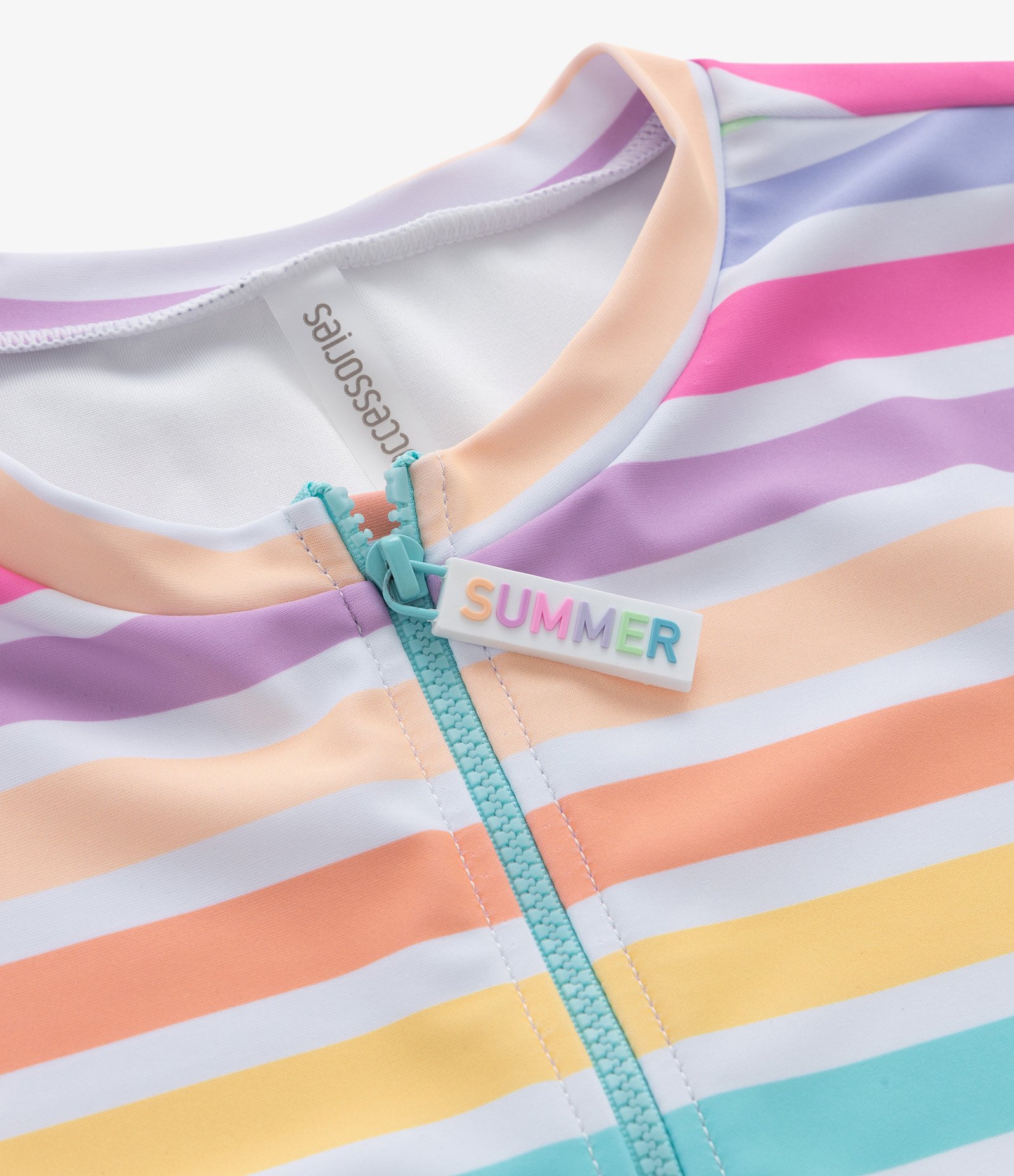 Maiô Infantil com Proteção UV e Estampa Listrada - Tam 5 a 14 Anos Multicores 5