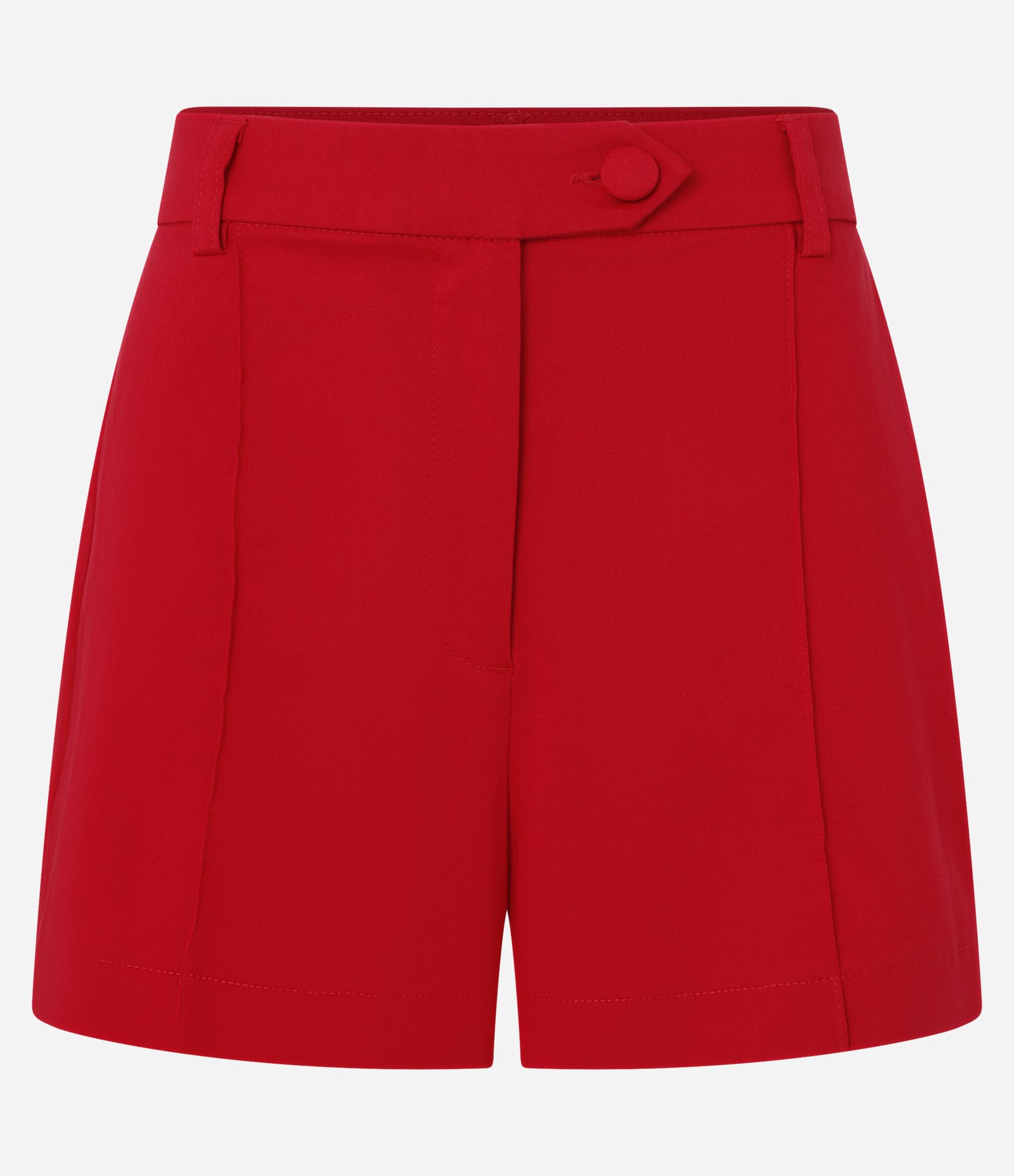 Short em Bengaline com Friso Frontal e Fechamento com Transpasse Vermelho 5