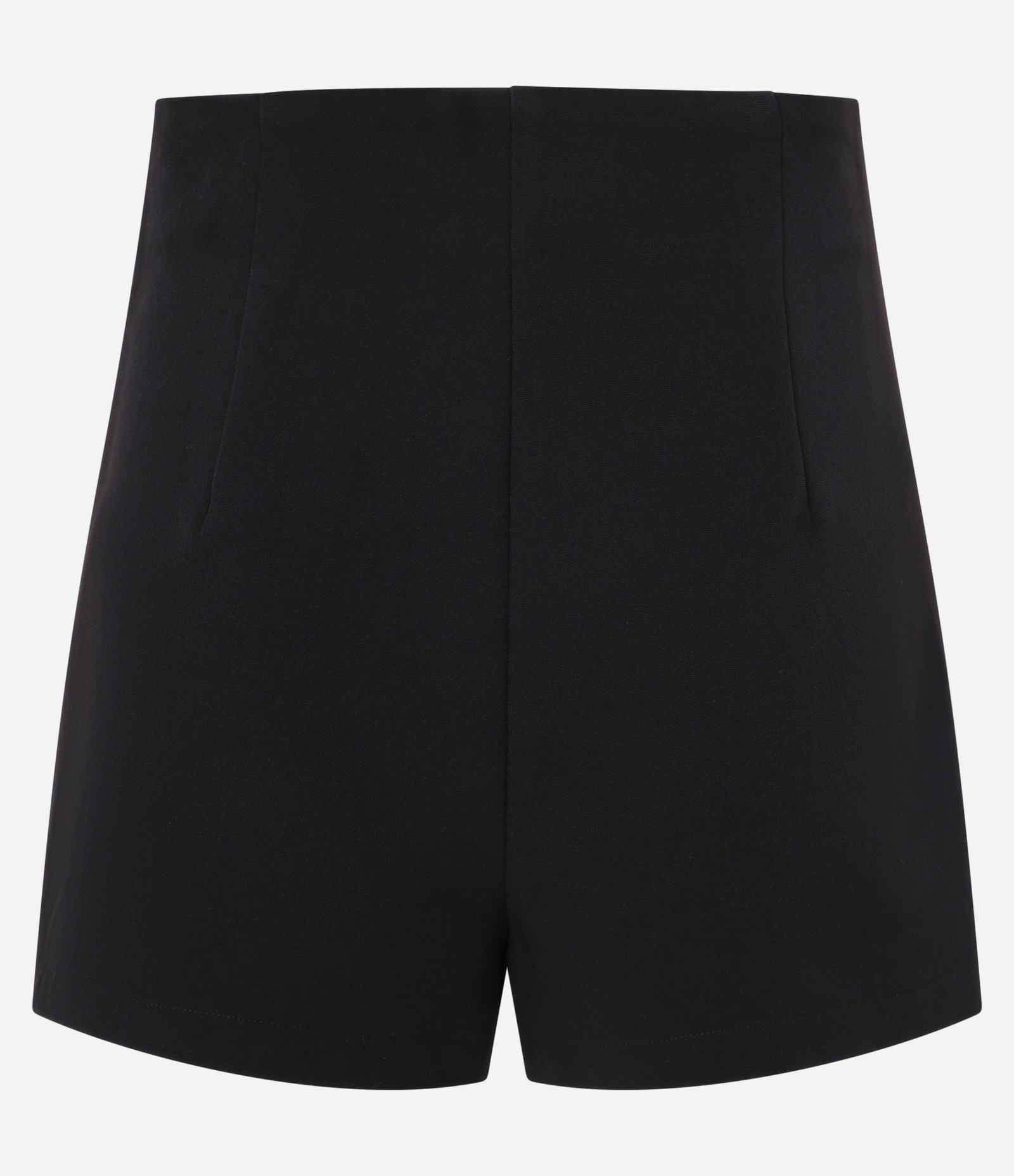 Short Saia em Alfaiataria com Drapeados Frontais Preto 6