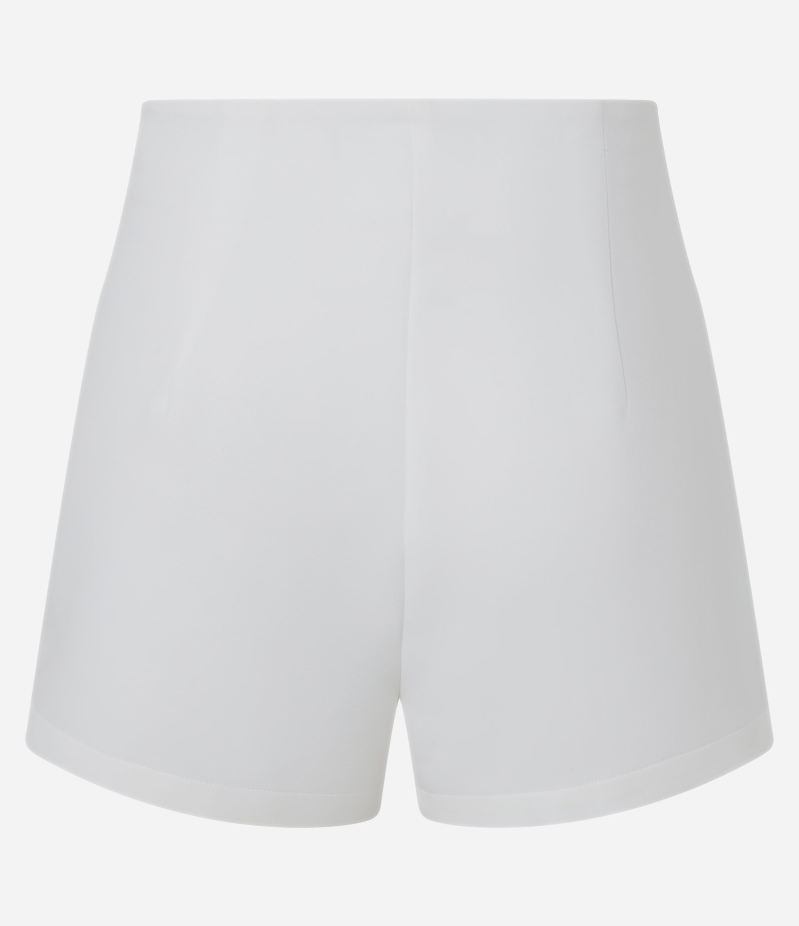 Short Saia em Alfaiataria com Drapeados Frontais Branco 6