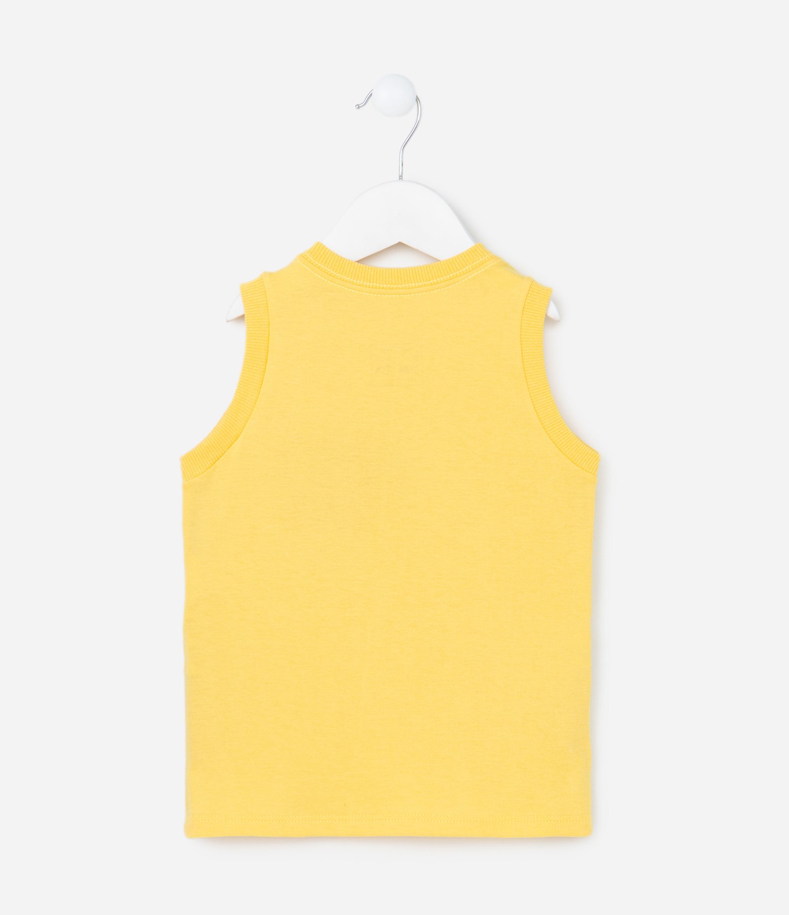 Regata infantil com Bolsinho com Estampa de Tigre -Tam 1 a 4 Anos Amarelo 2