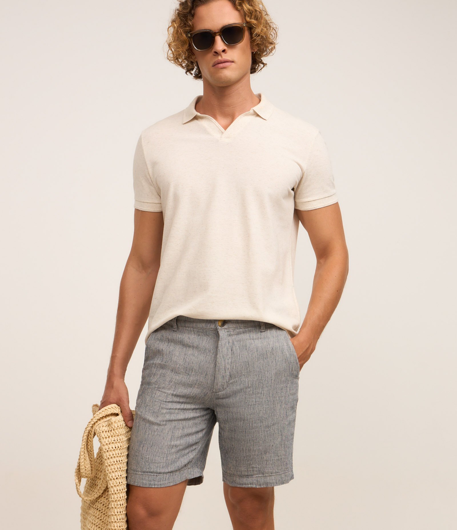 Bermuda Slim Texturizada em Linho com Algodão 3