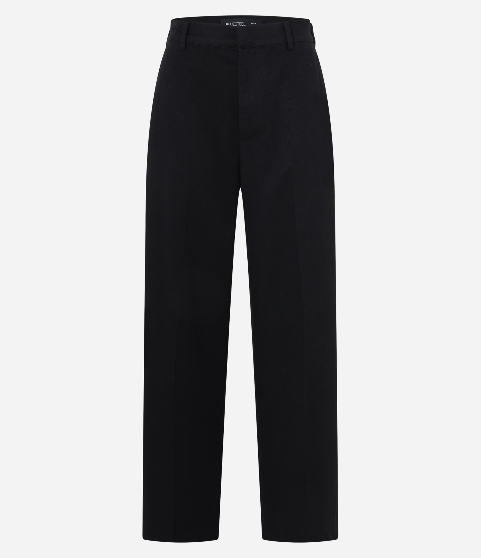 Calça Reta em Alfaiataria com Passantes no Cós Preto 1