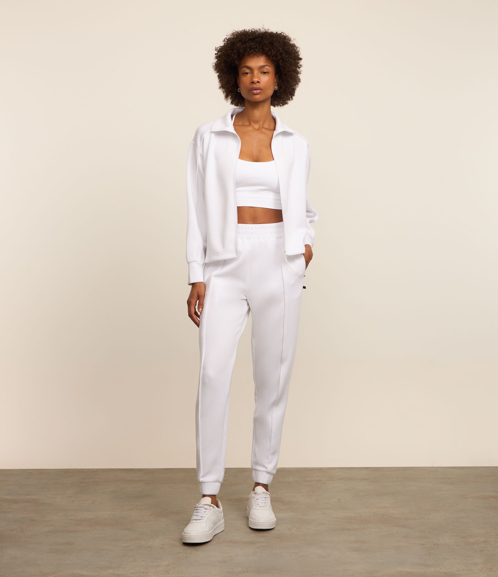 Jaqueta Esportiva em Microfibra Pesada com Golinha Branco 2