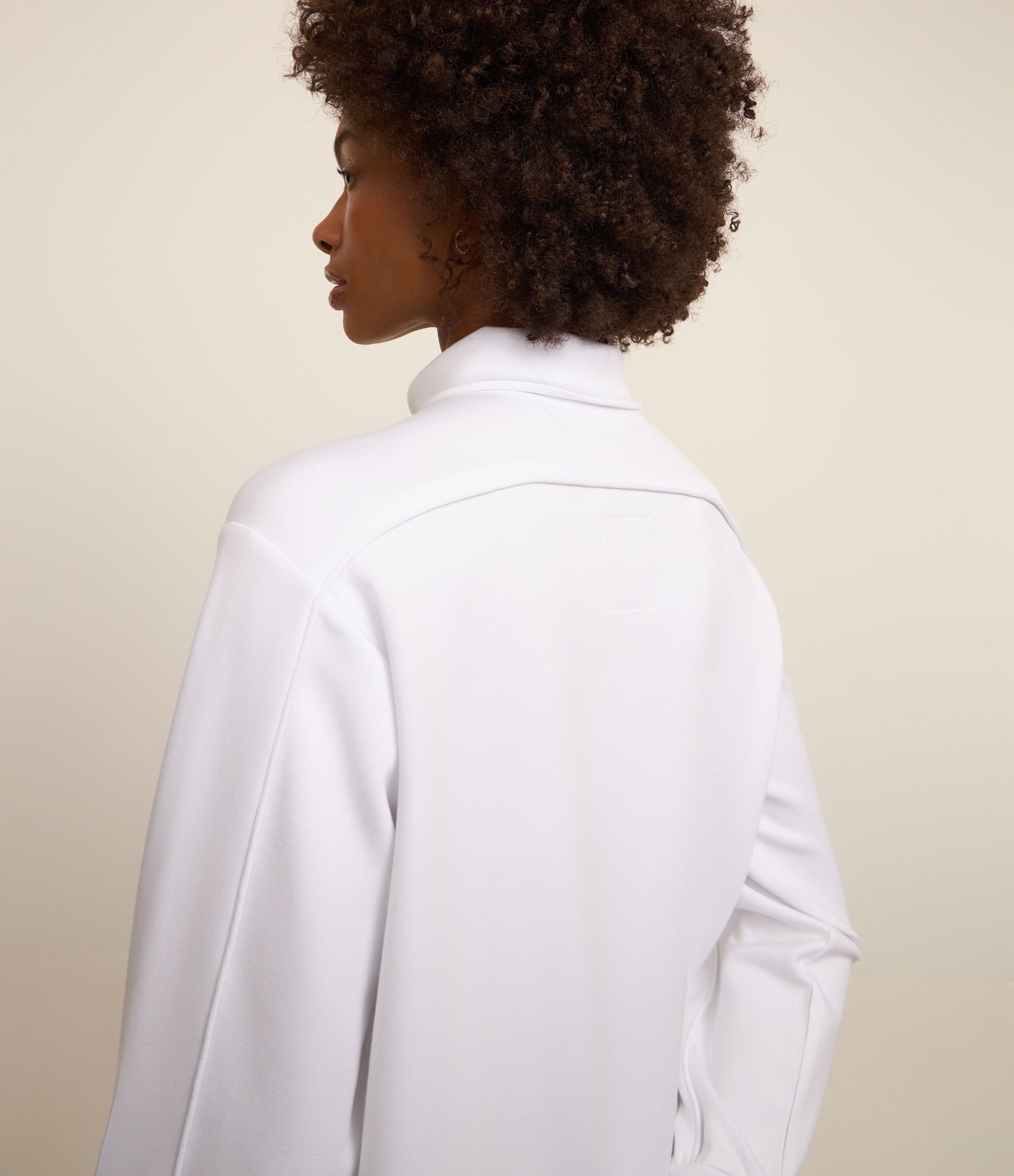 Jaqueta Esportiva em Microfibra Pesada com Golinha Branco 3