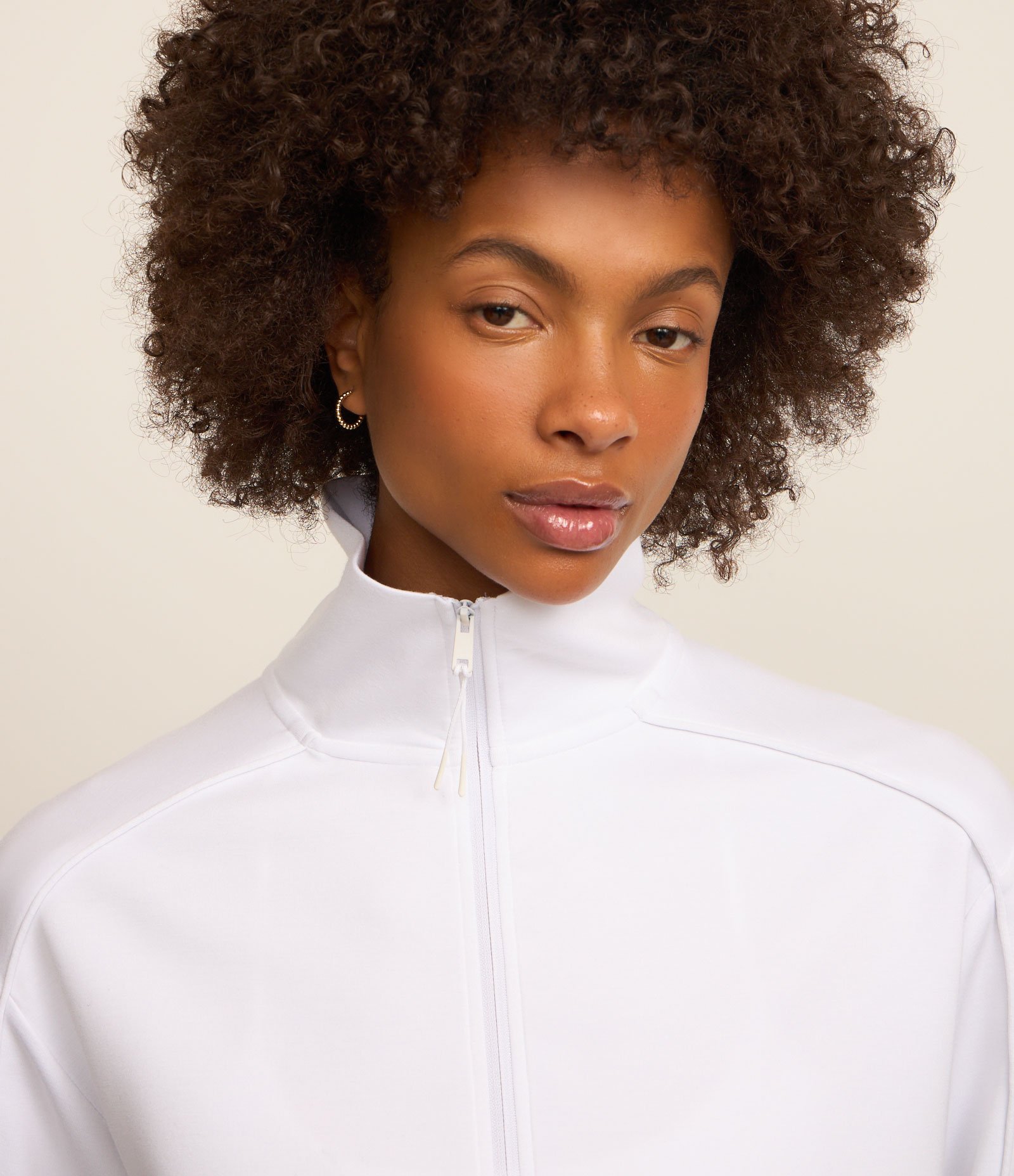 Jaqueta Esportiva em Microfibra Pesada com Golinha Branco 4