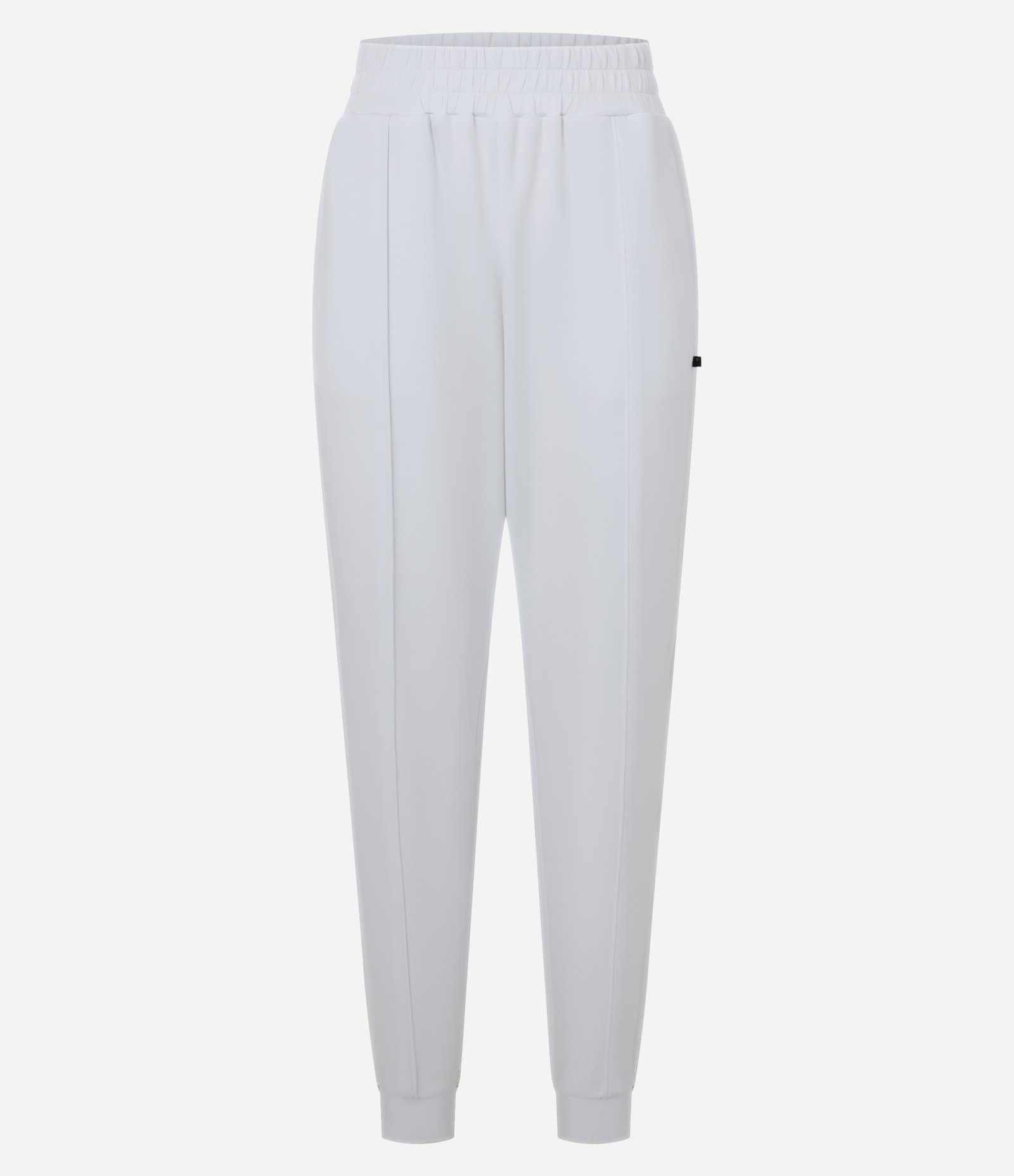 Calça Jogger em Microfibra Pesada com Frisos Branco 5