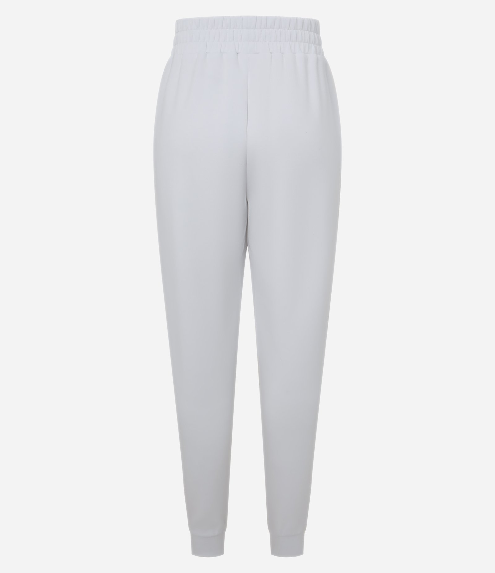 Calça Jogger em Microfibra Pesada com Frisos Branco 6