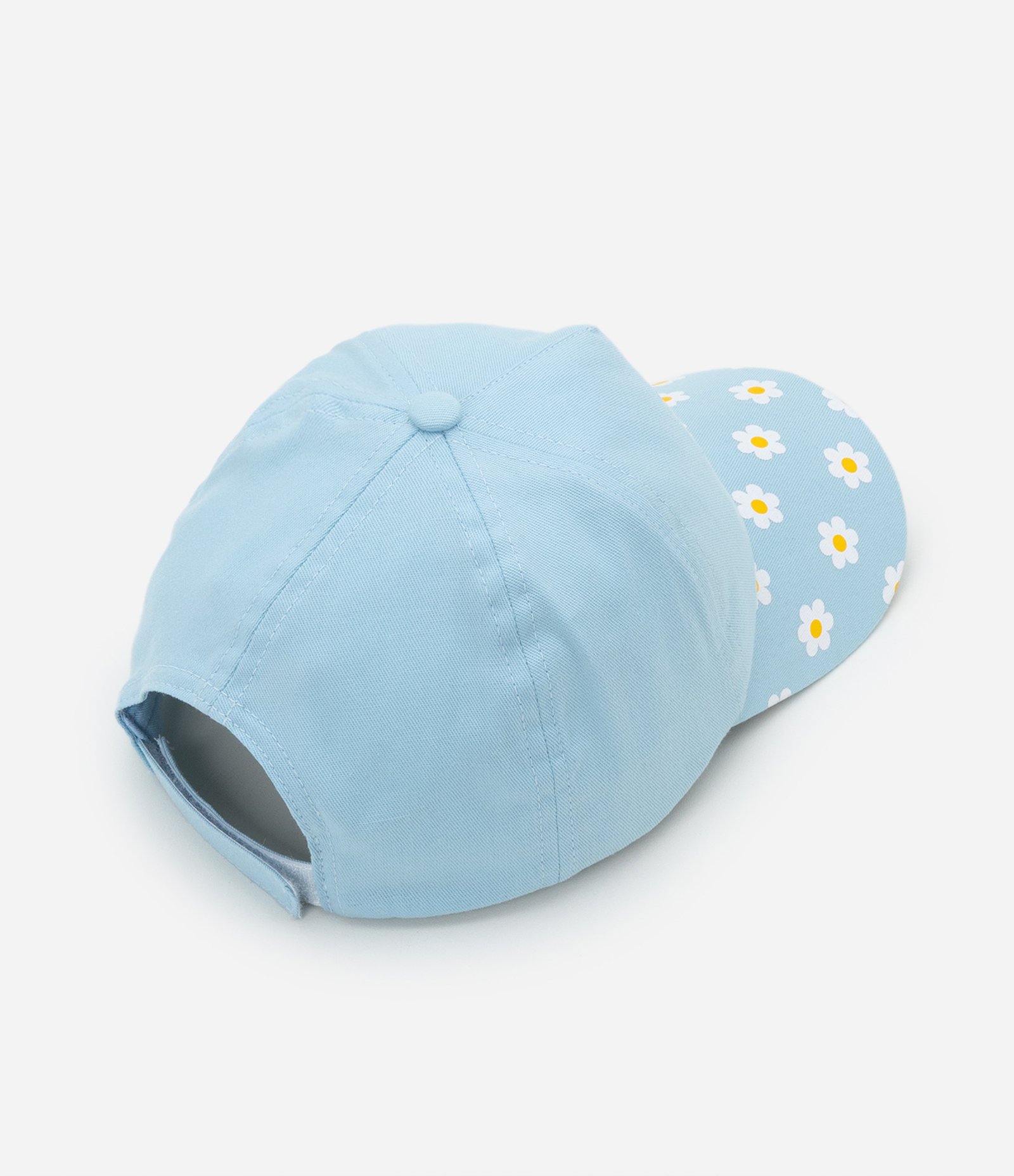 Boné Aba Curva Infantil com Estampa Margarida - Tam Único Azul 2