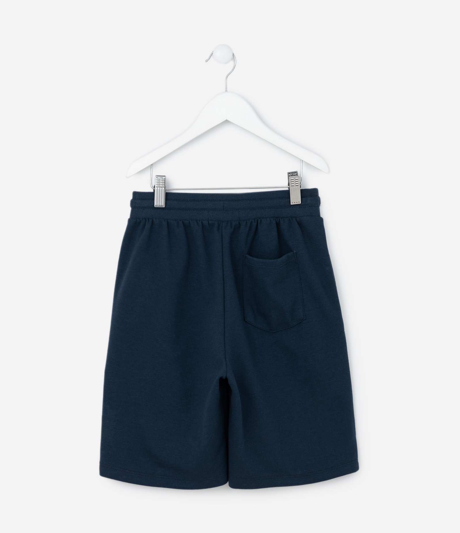 Bermuda Infantil com Cós Elástico e Etiqueta na Barra - Tam 5 a 14 Anos Azul 2