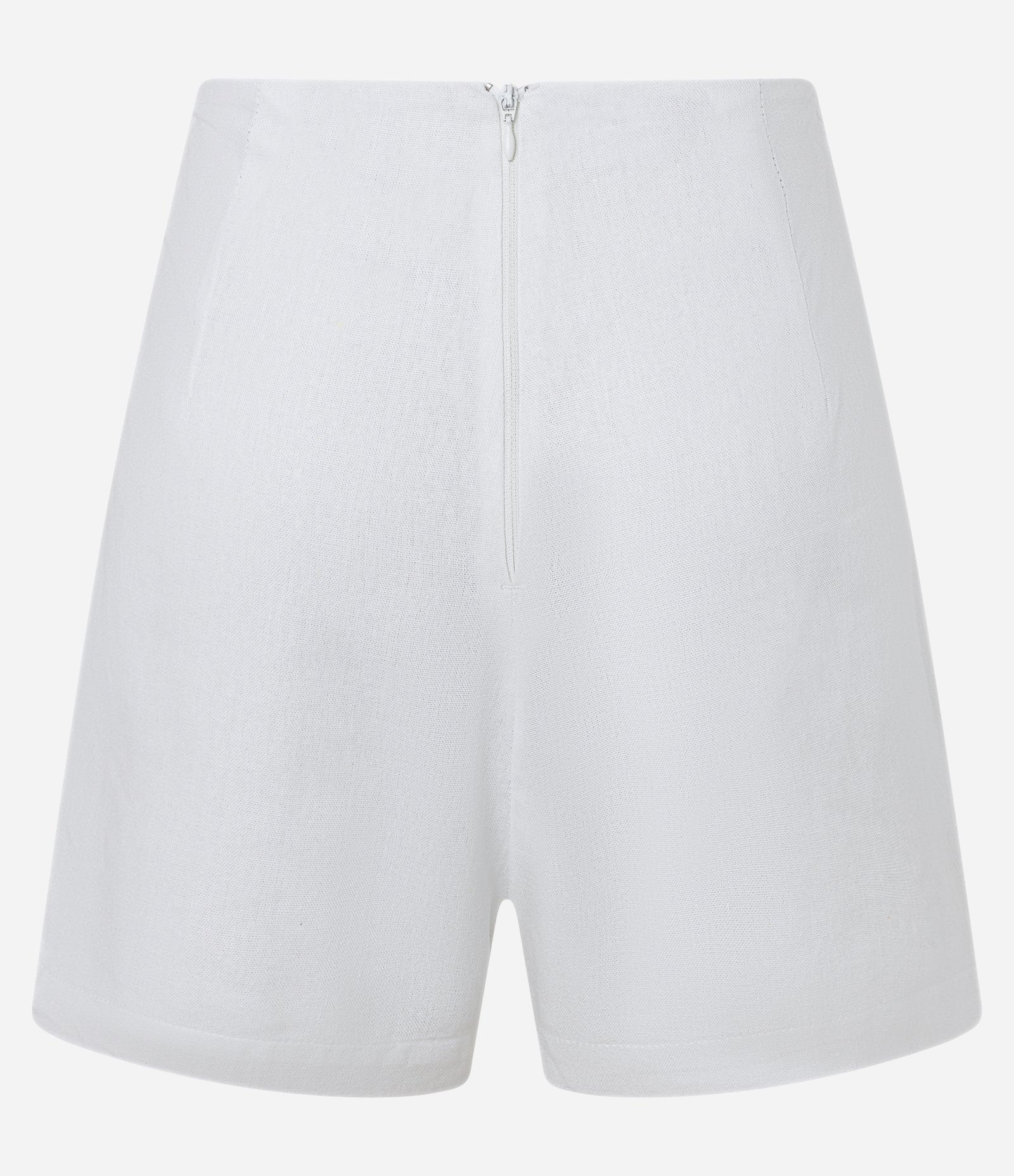 Short Saia em Viscolinho com Detalhe Franzido na Lateral Branco 7