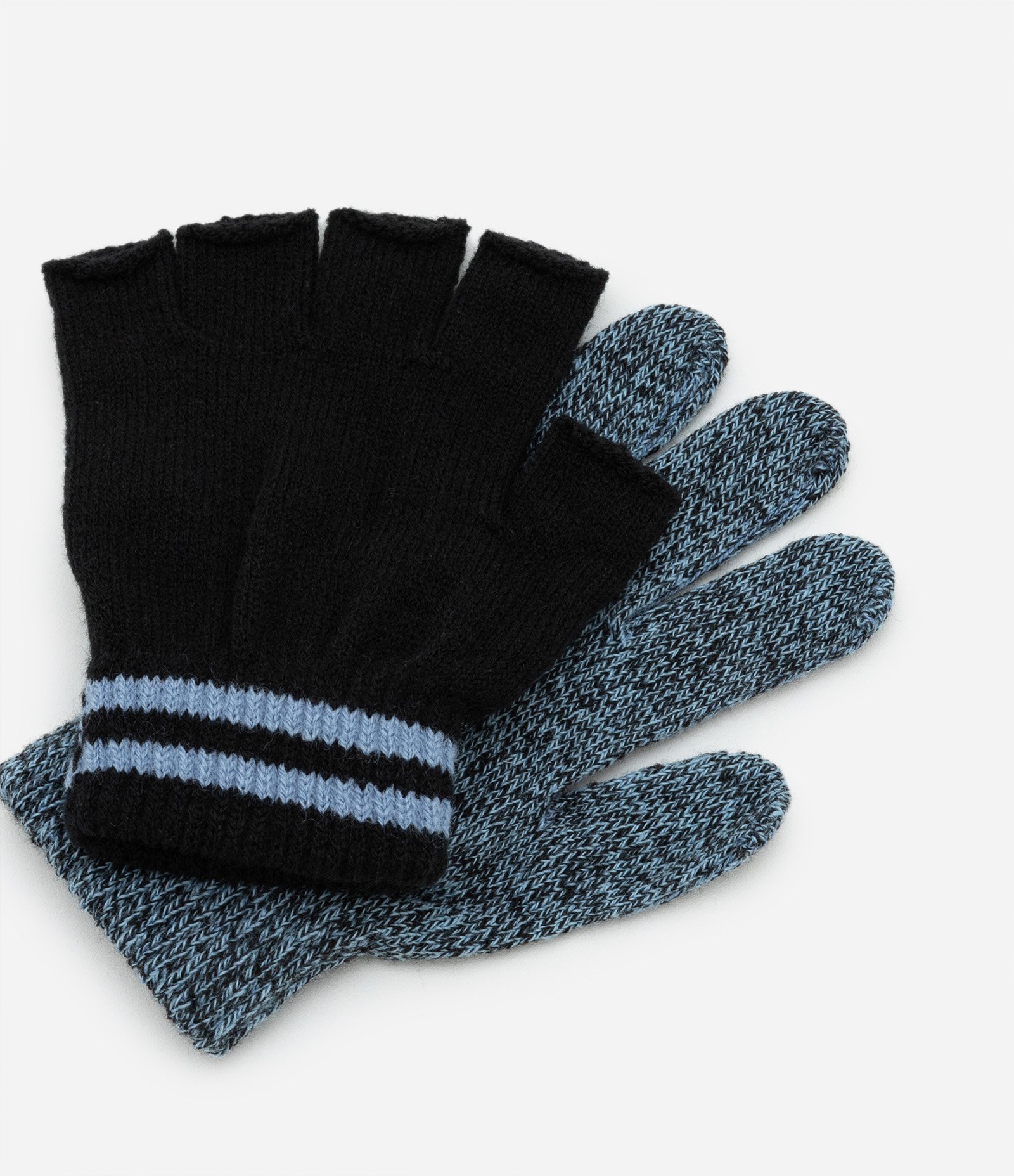Ki 02 Luvas Infantis em Tricô - Tam P ao G Azul 4
