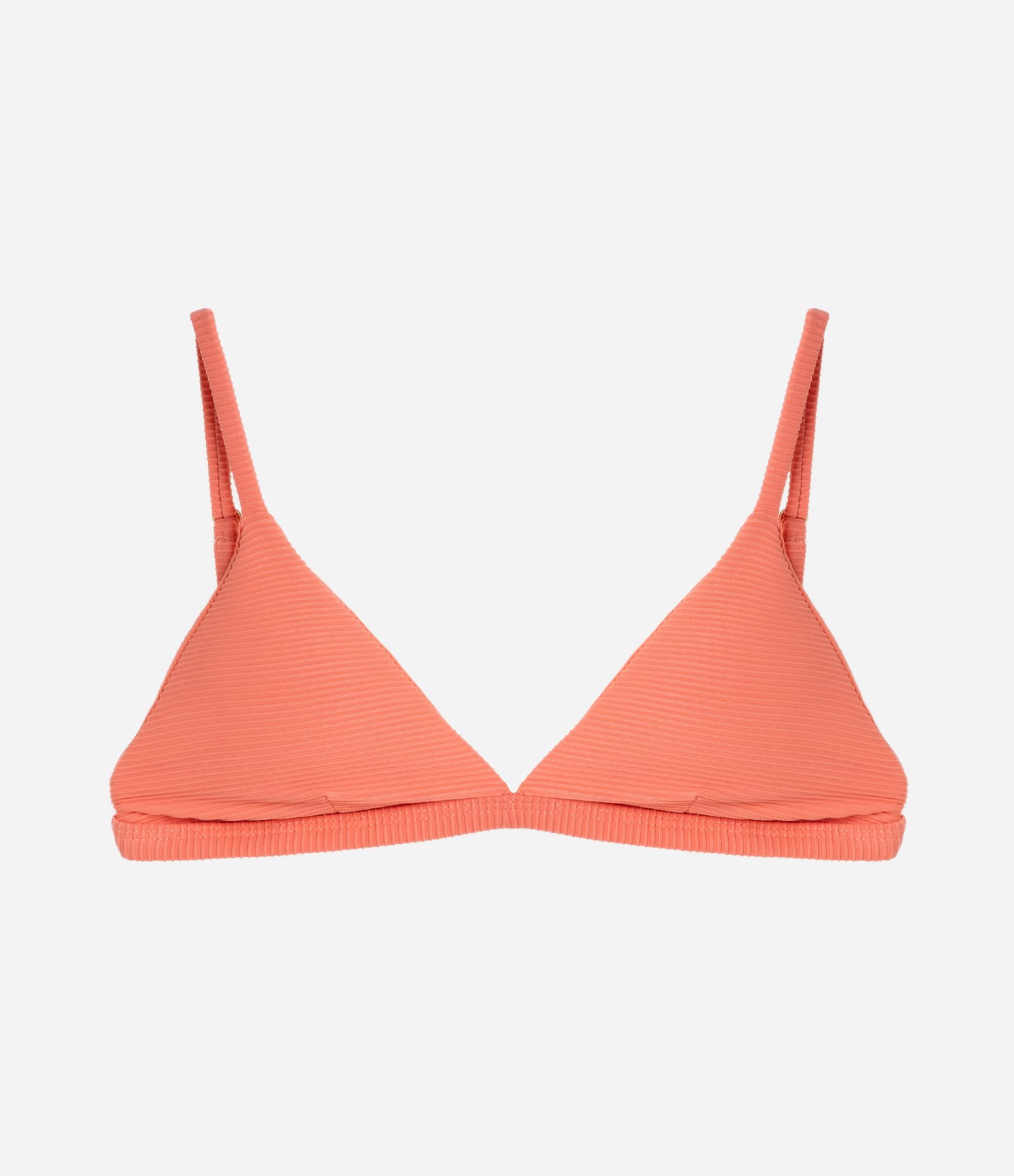 Biquíni Top Triângulo em Microfibra Texturizada com Alça Fina Laranja 5