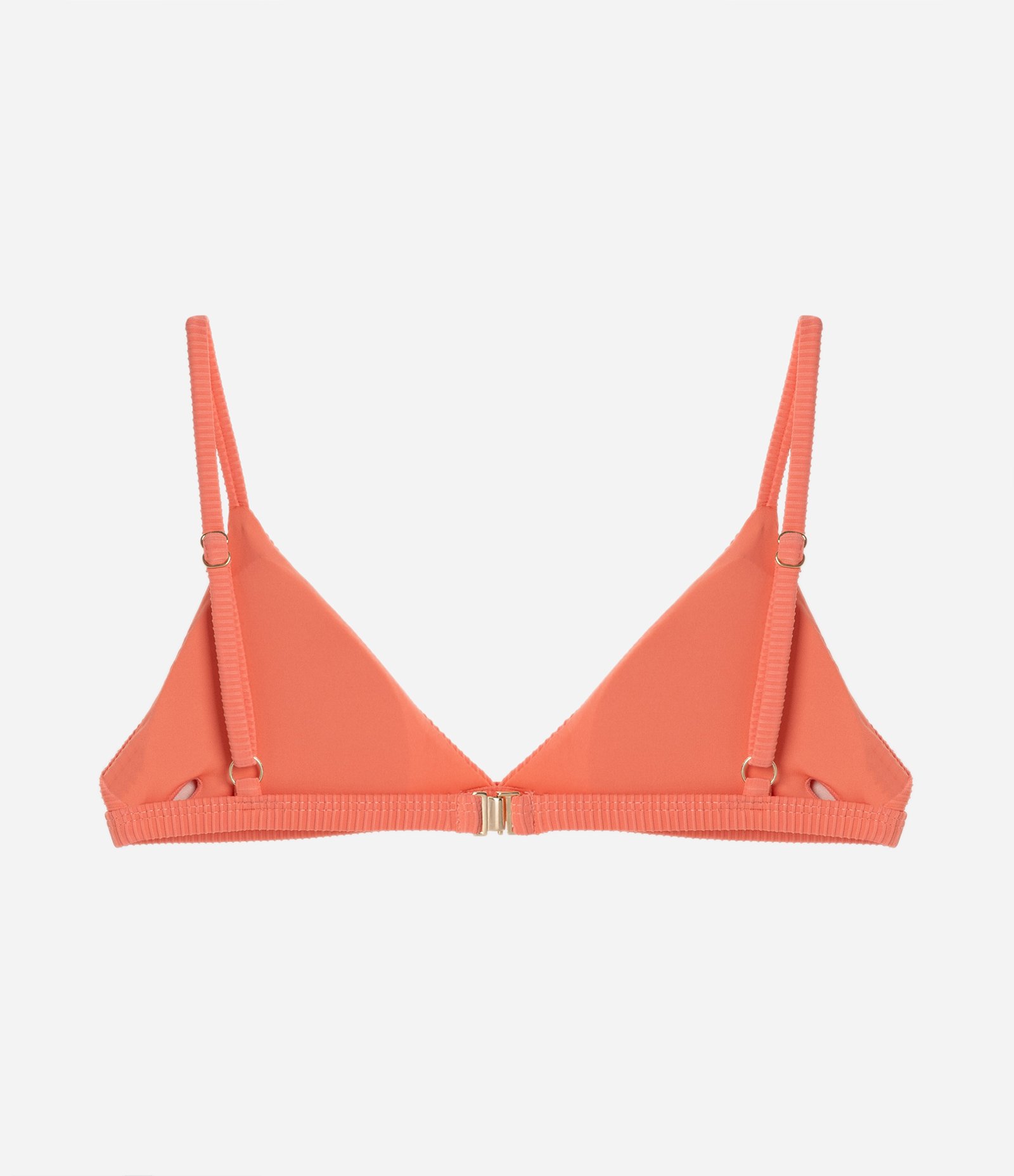 Biquíni Top Triângulo em Microfibra Texturizada com Alça Fina Laranja 6