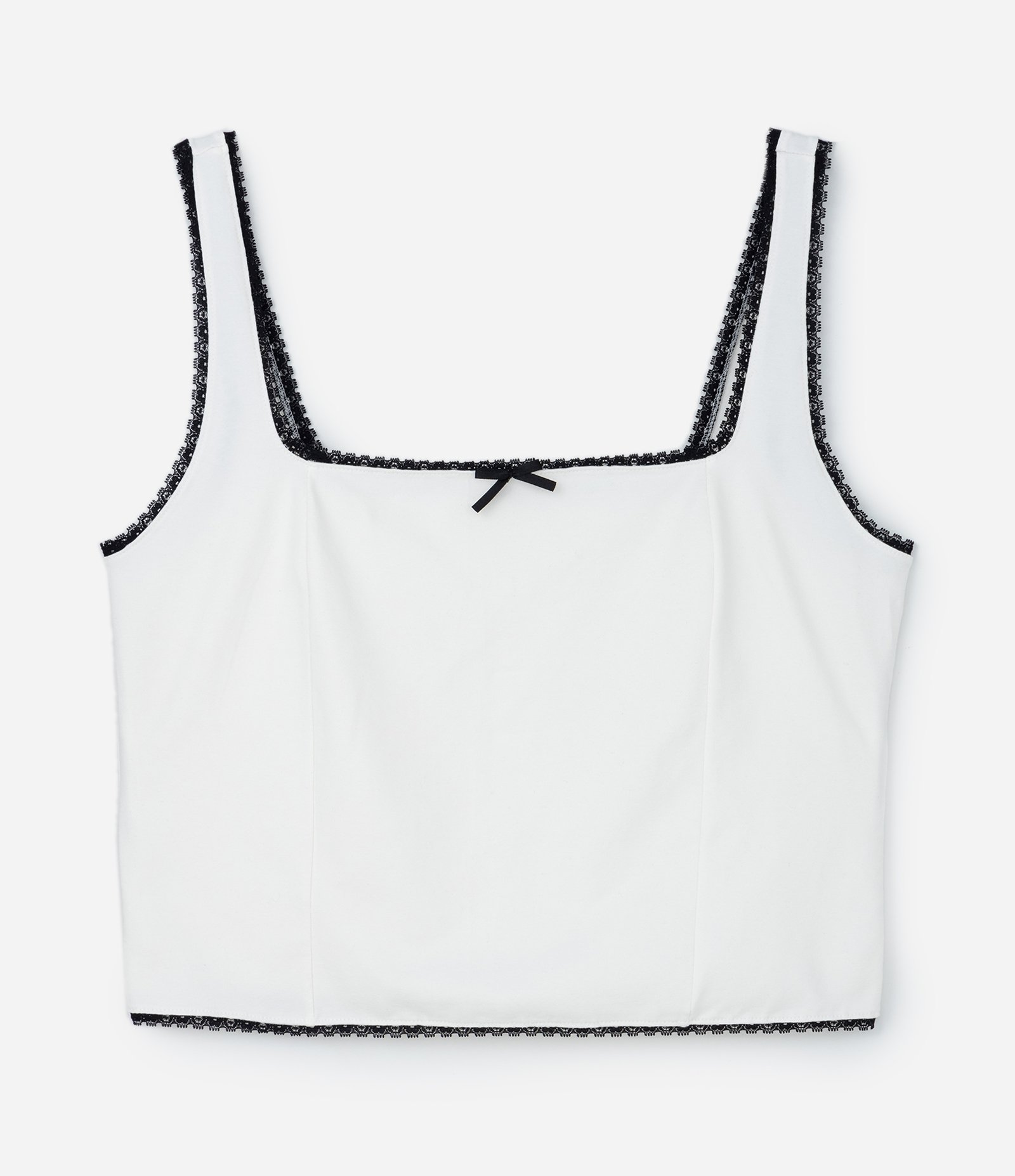 Blusa Cropped em Algodão com Lacinho Curve & Plus Size Branco 5