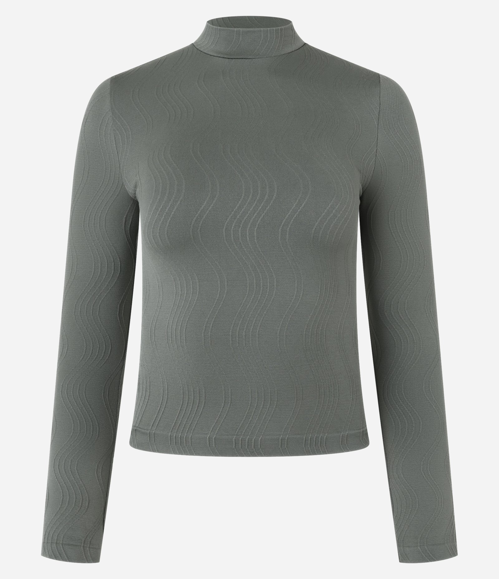 Blusa em Poliamida Seamless com Textura Verde 3