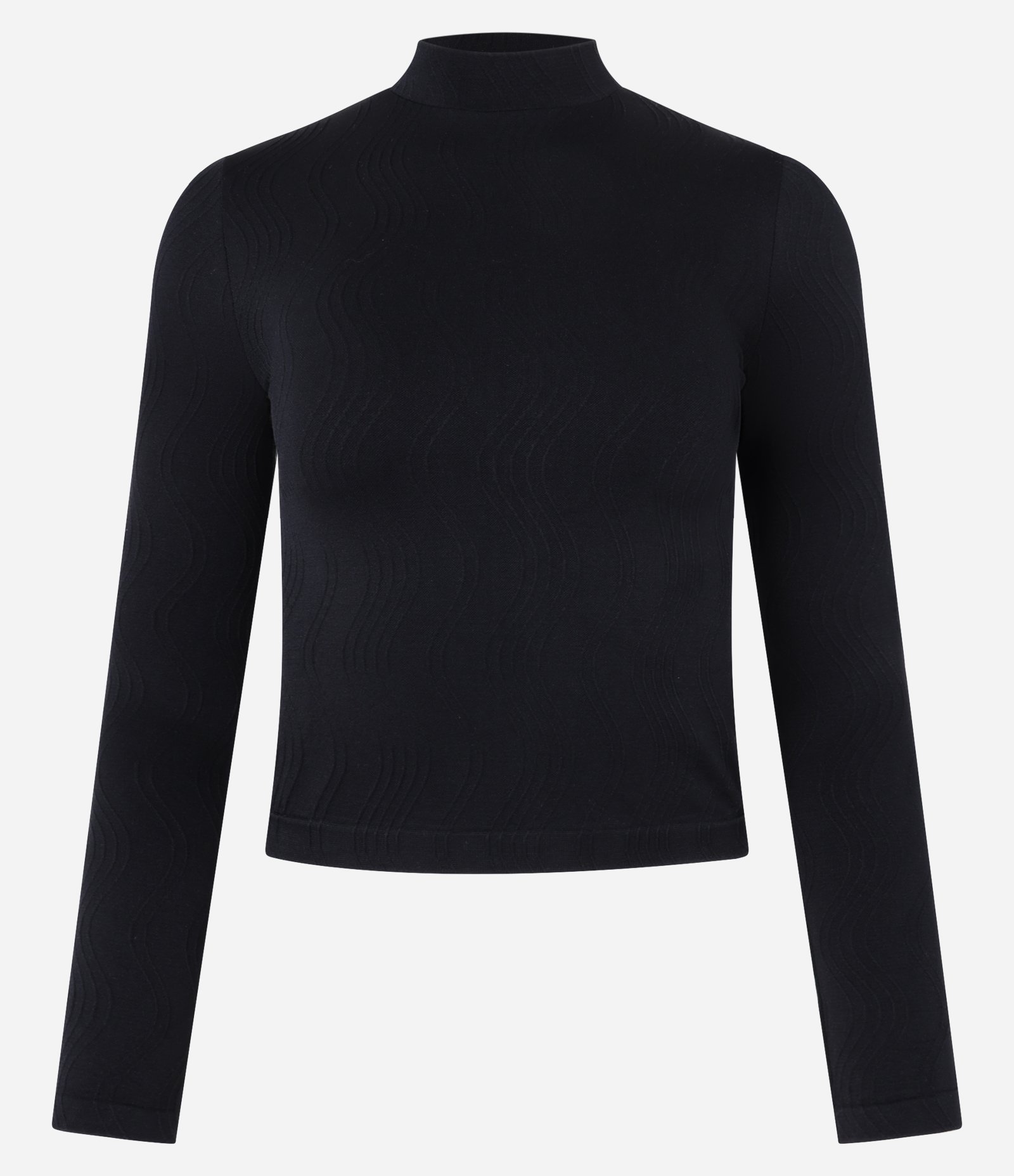 Blusa em Poliamida Seamless com Textura Preto 4