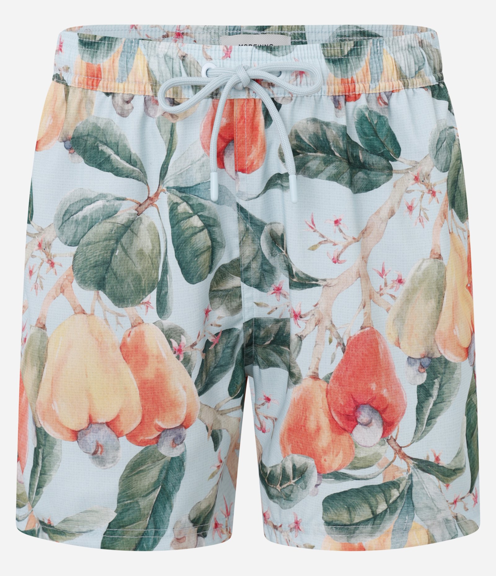 Bermuda de Banho em Microfibra com Estampa de Folhagem com Caju Multicores 4