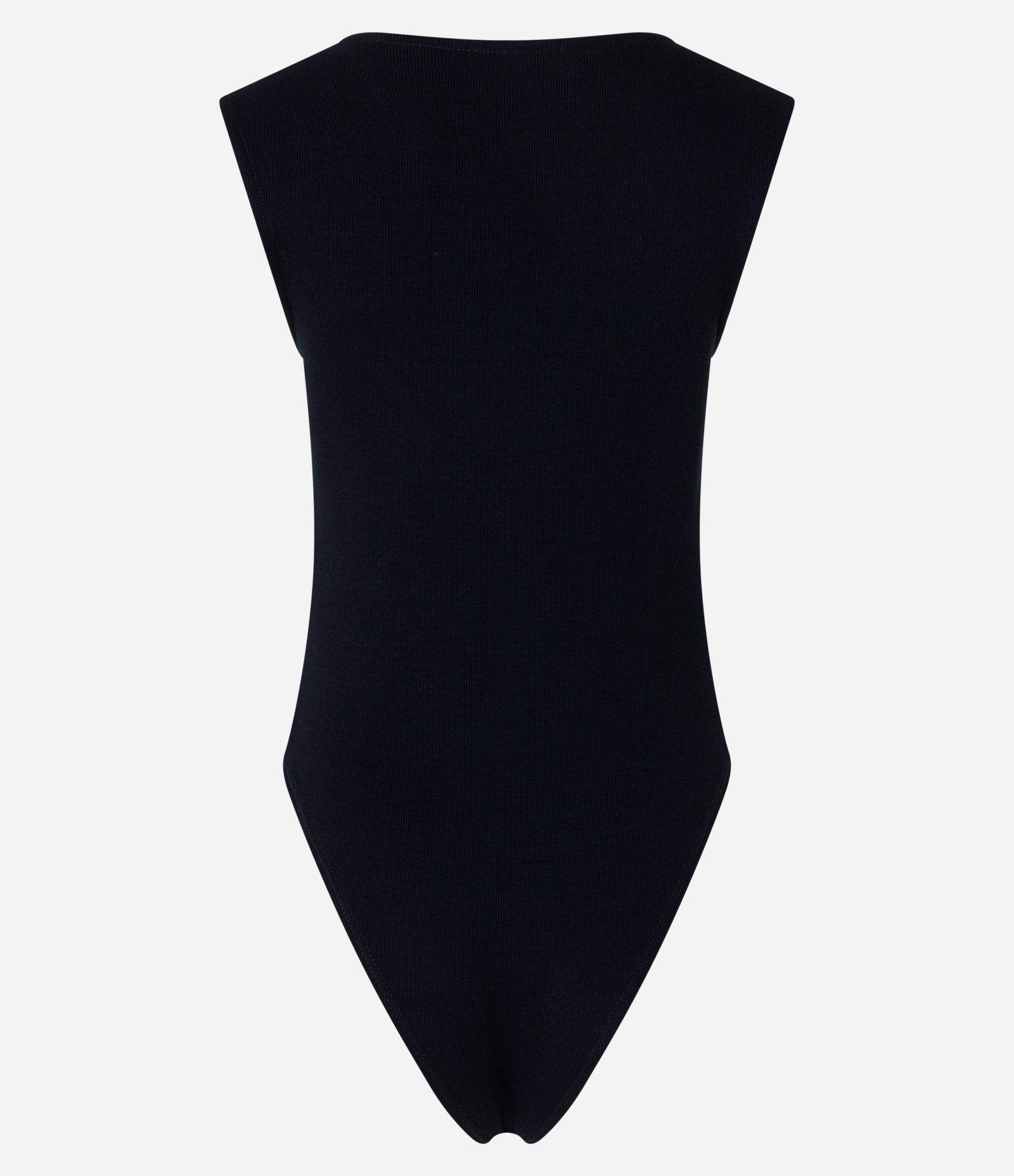 Body em Ribana com Manga Curtinha e Decote Quadrado Preto 3