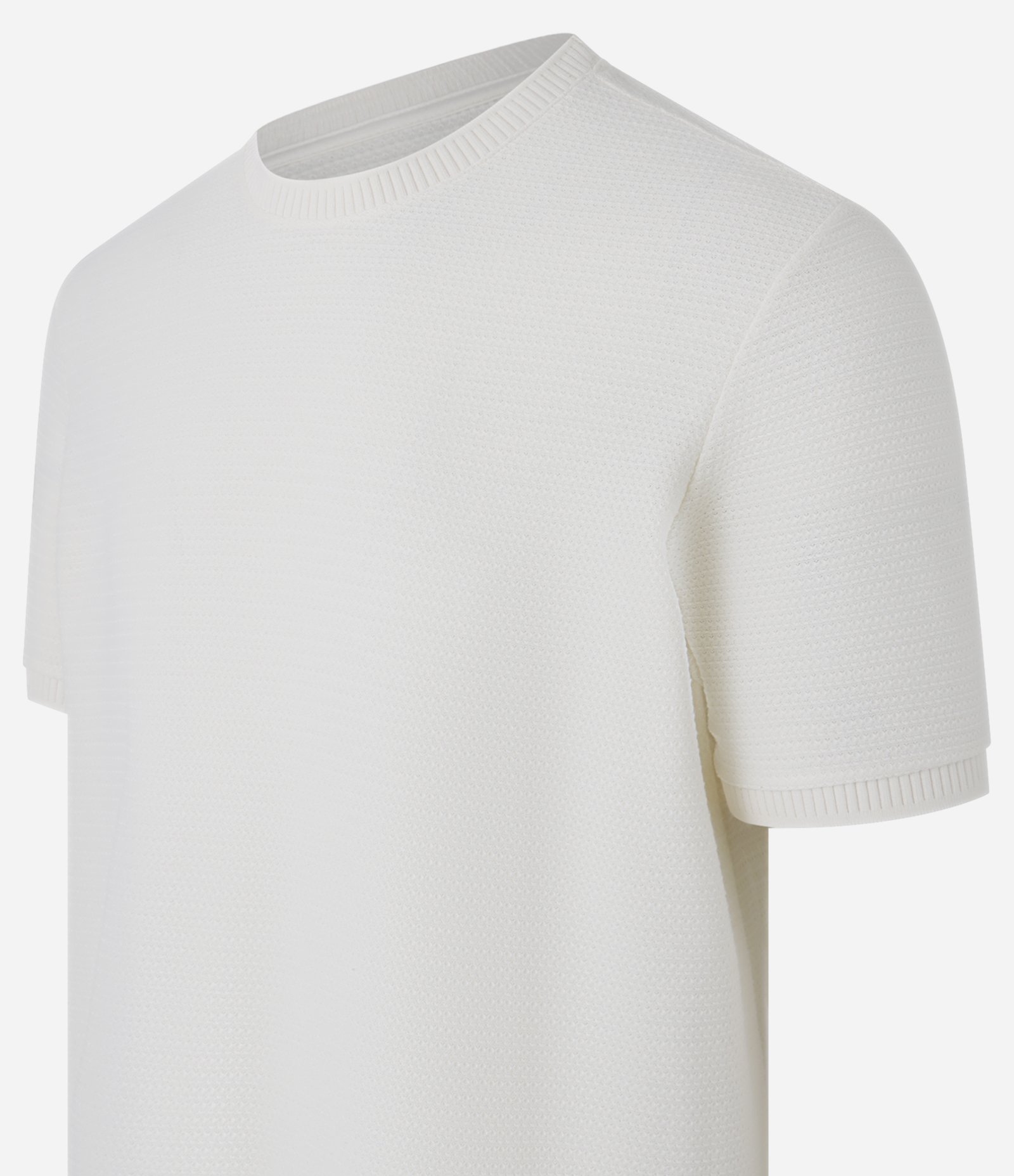 Camiseta Regular Básica com Textura Branco 2