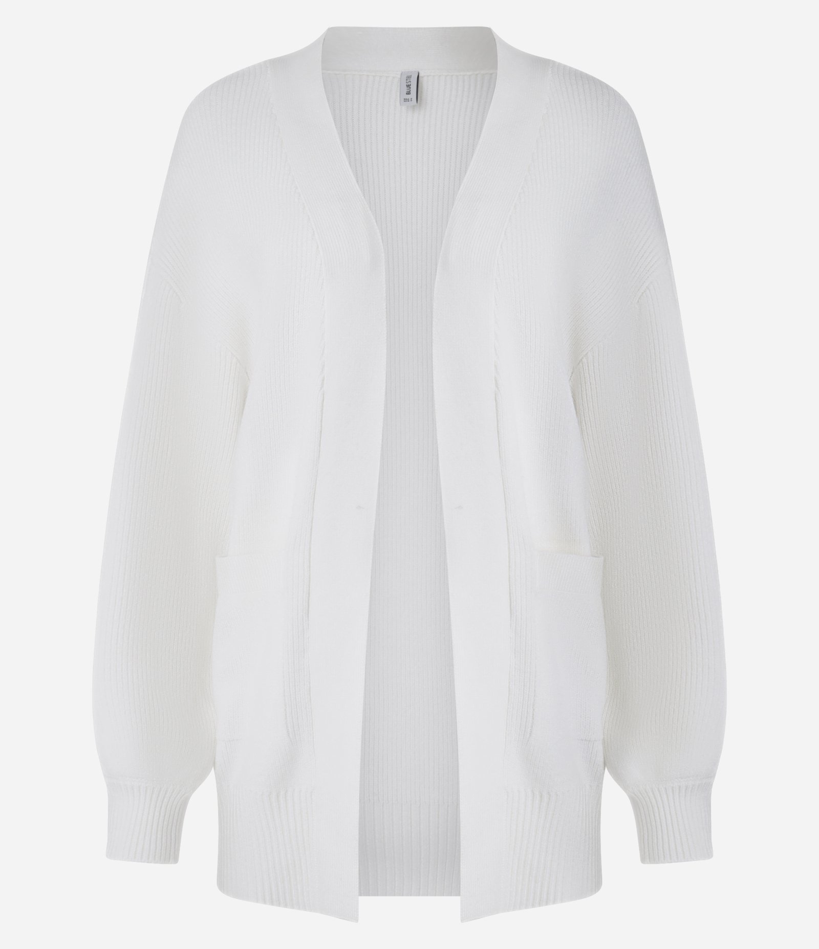 Cardigan Alongado em Tricô com Bolsos e Manga Bufante 1