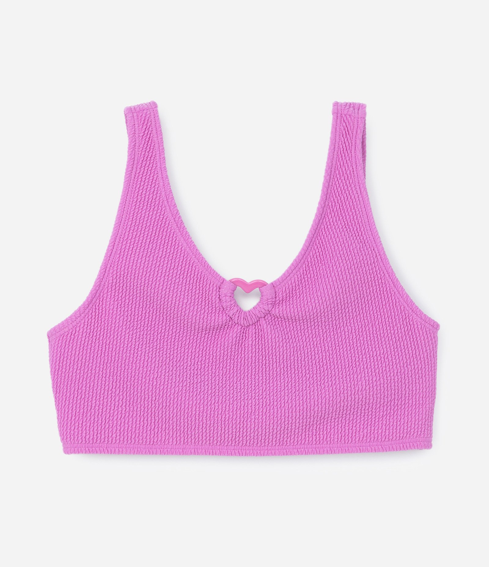 Biquíni Infantil com Proteção UV Texturizado - Tam 5 a 14 Anos Rosa 2