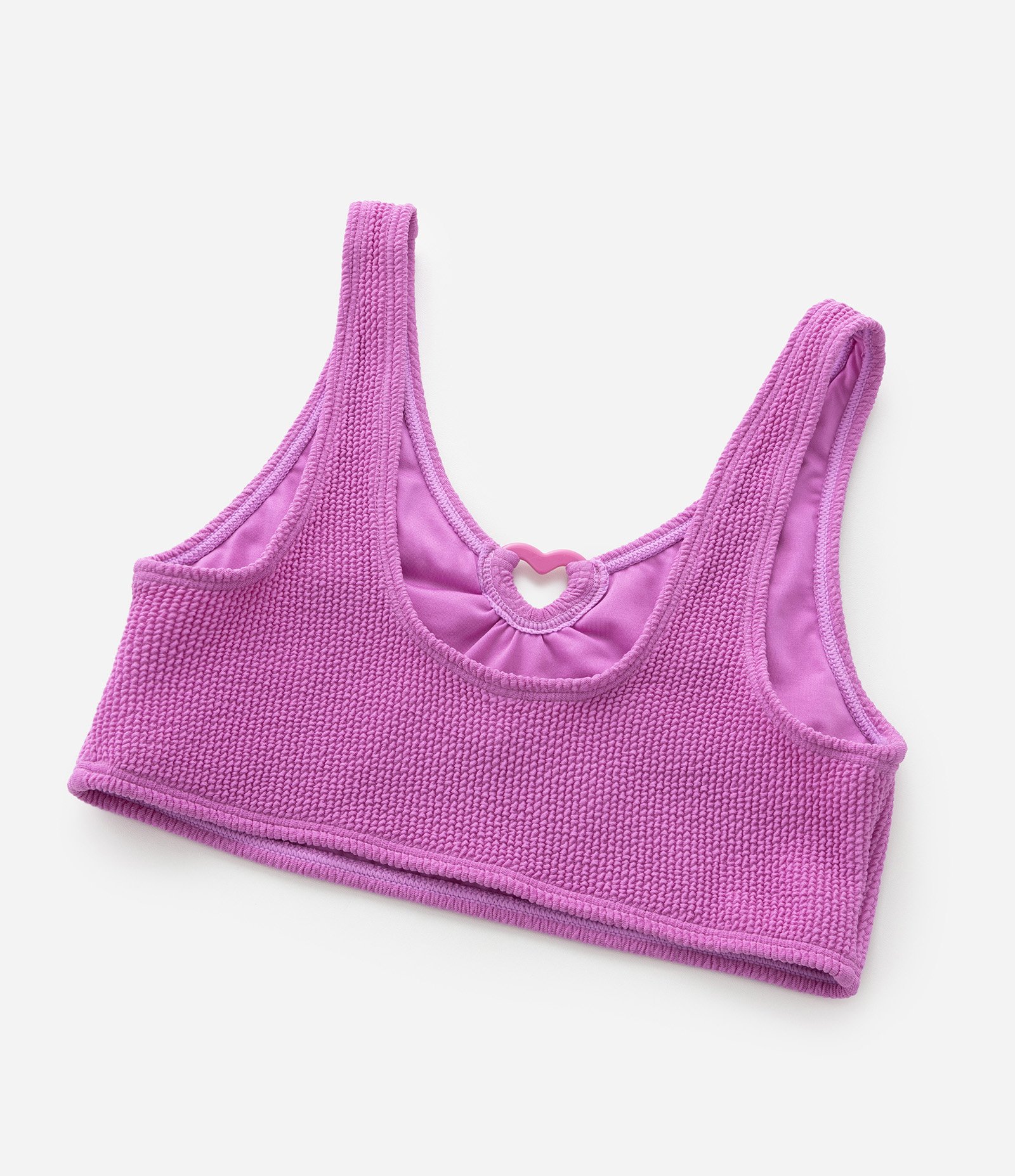 Biquíni Infantil com Proteção UV Texturizado - Tam 5 a 14 Anos Rosa 6