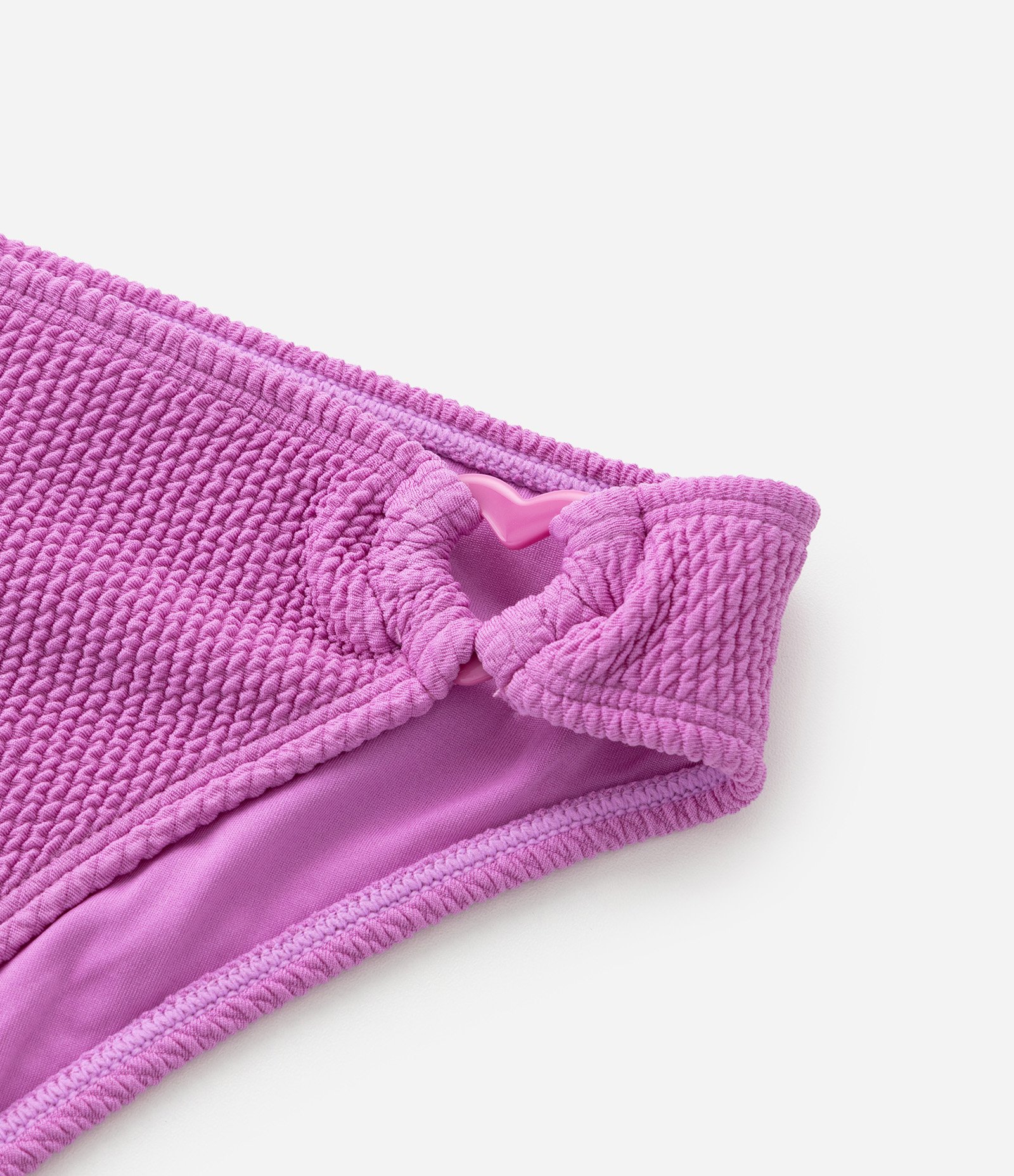 Biquíni Infantil com Proteção UV Texturizado - Tam 5 a 14 Anos Rosa 7