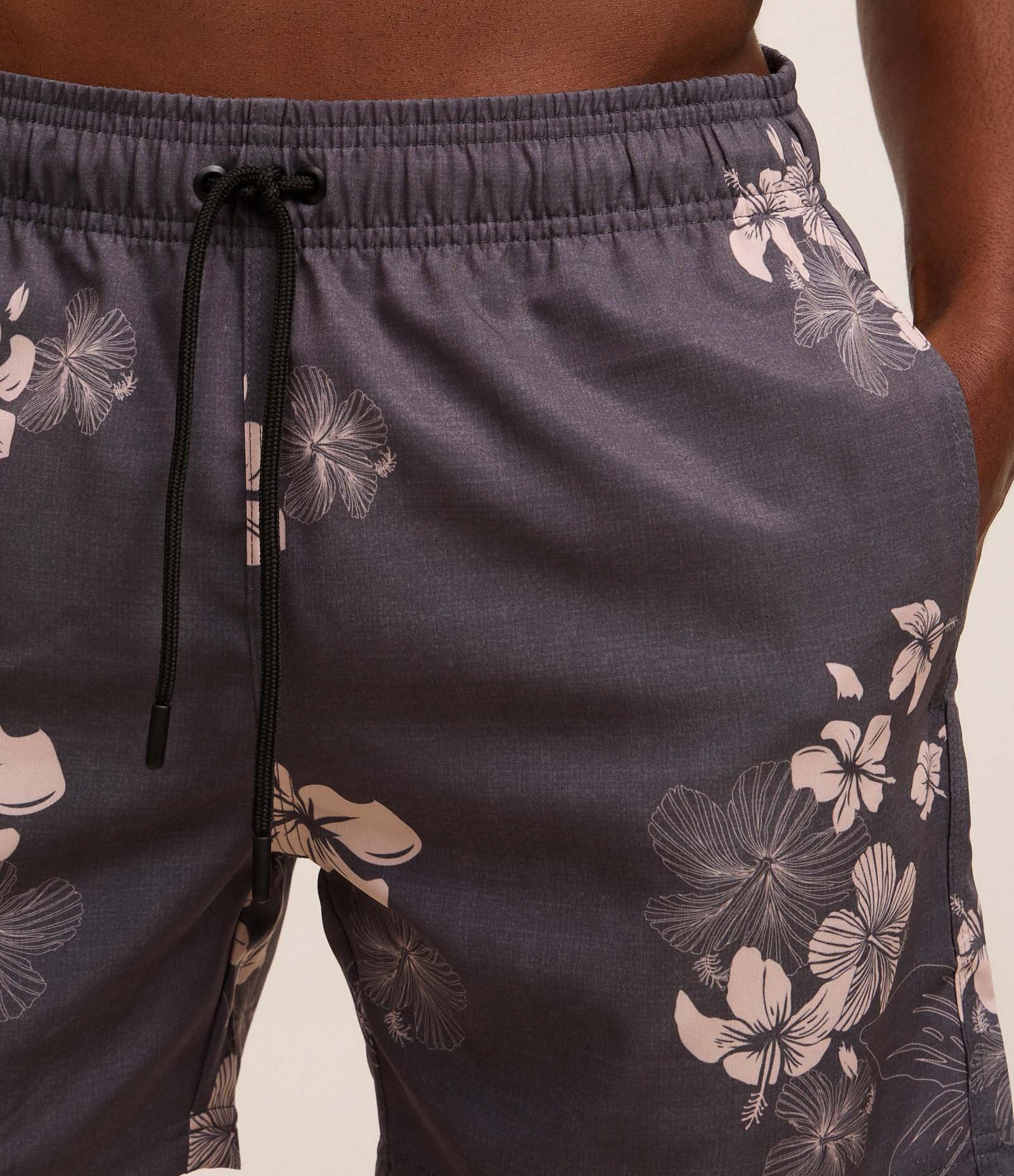 Bermuda com Cós Elástico Estampa Floral Azul 3