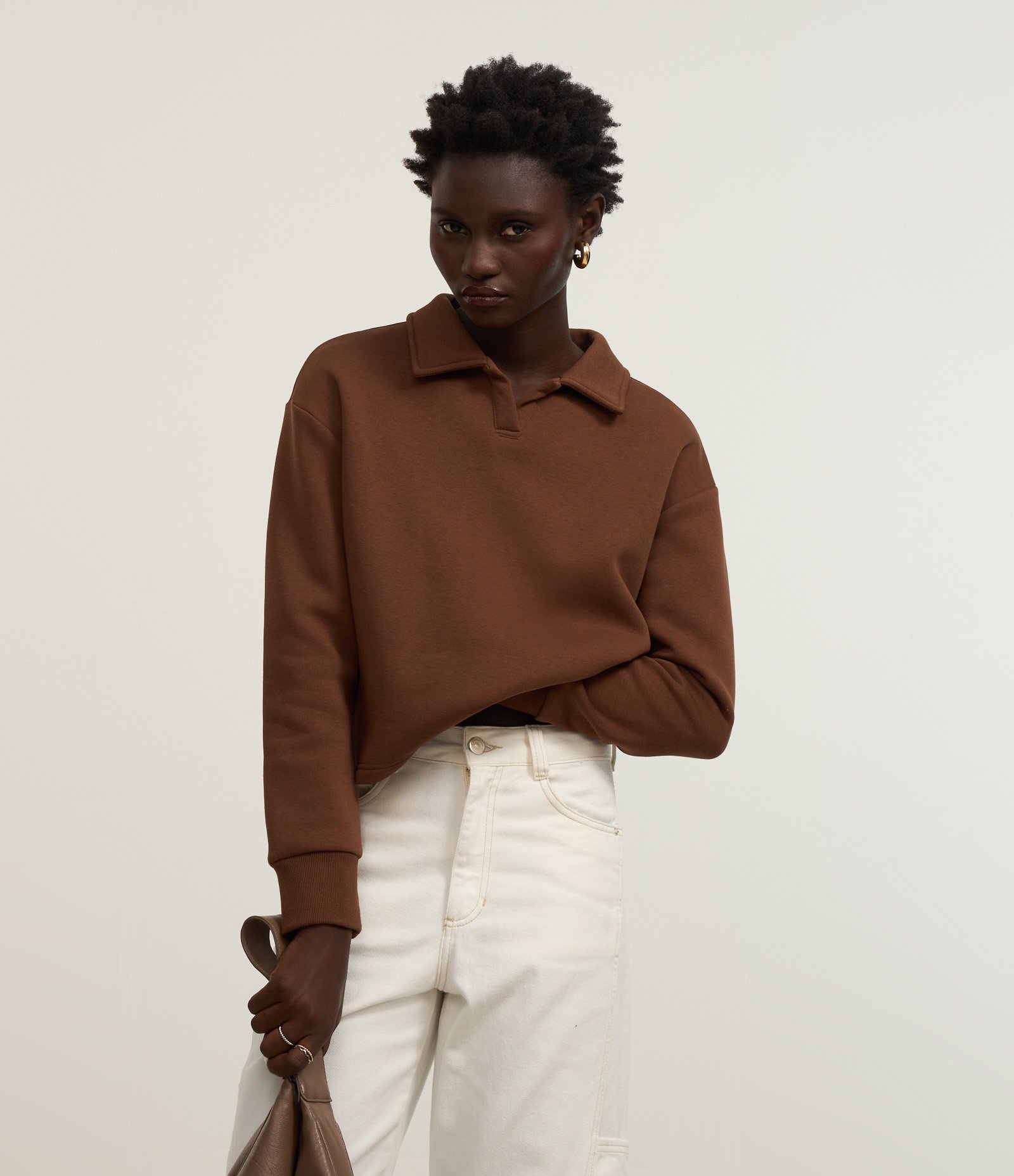 Moletom Slim Quentinho com Forro e Gola Polo 1