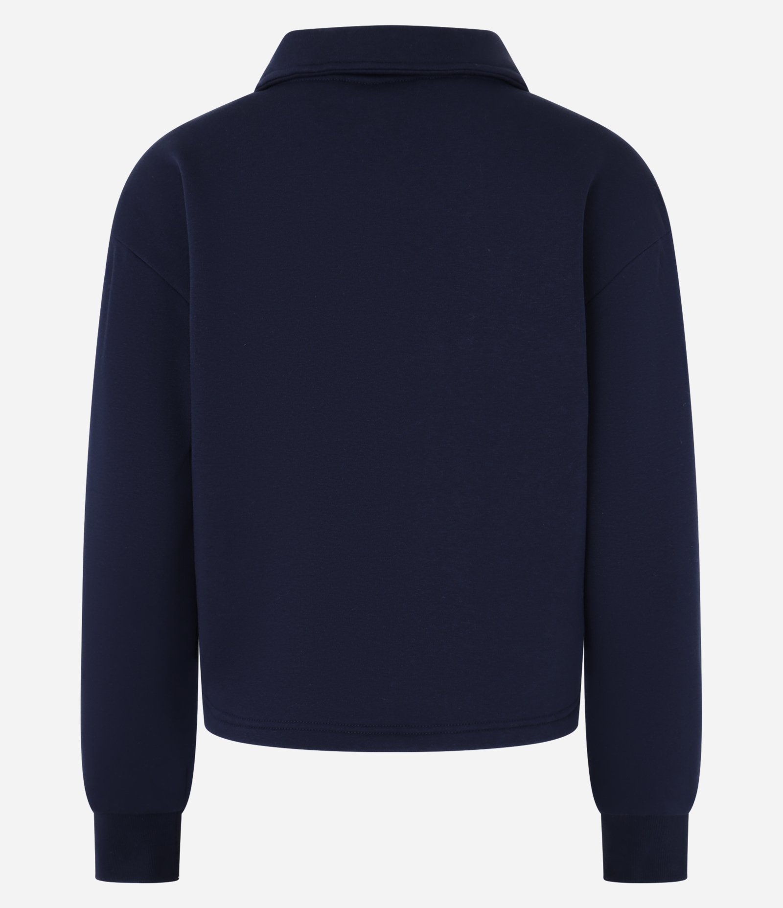 Moletom Slim Quentinho com Forro e Gola Polo Azul Marinho 5