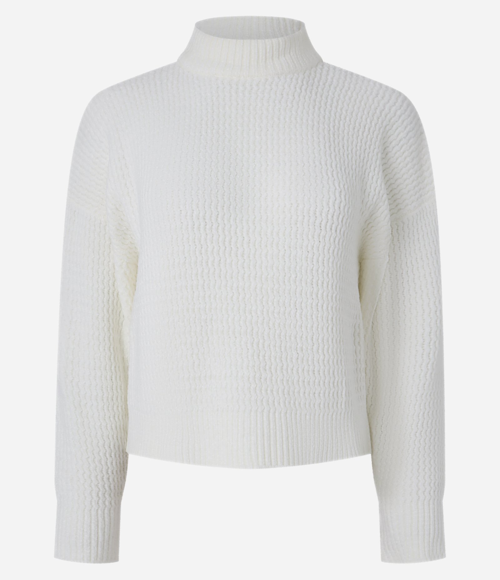 Suéter em Tricô Mescla com Cava Deslocada Branco 5