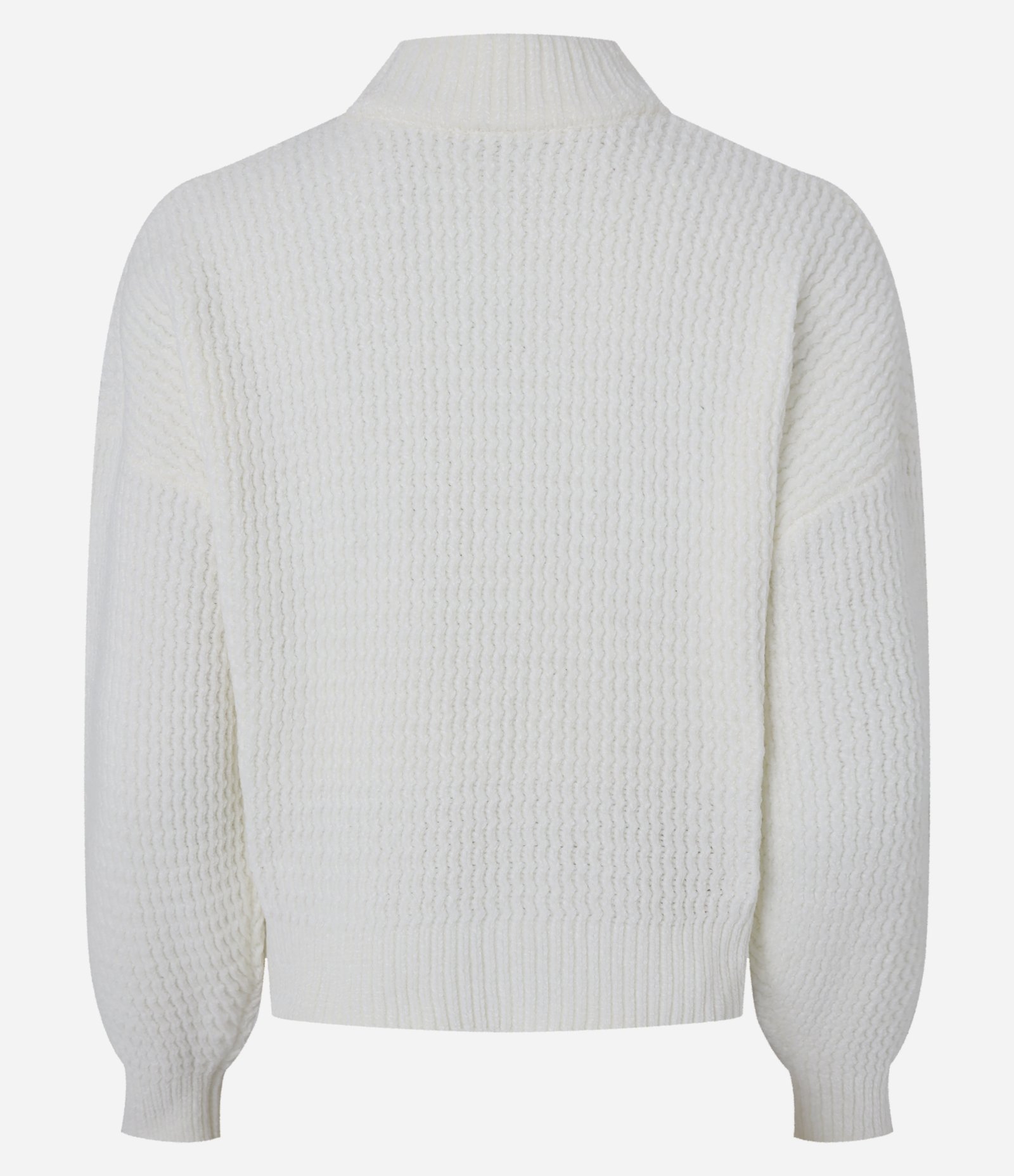 Suéter em Tricô Mescla com Cava Deslocada Branco 7