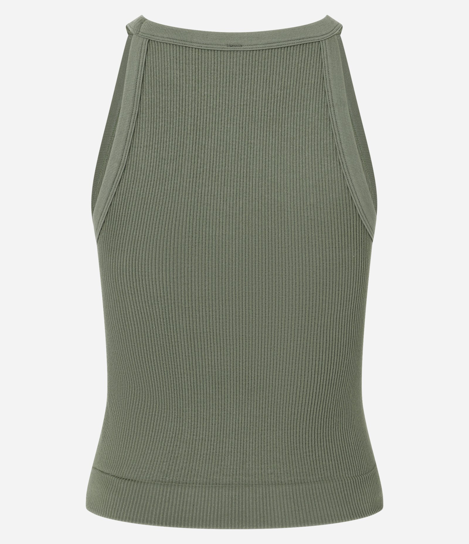 Blusa Básica com Decote Halter com Textura e Sem Costura Verde 6