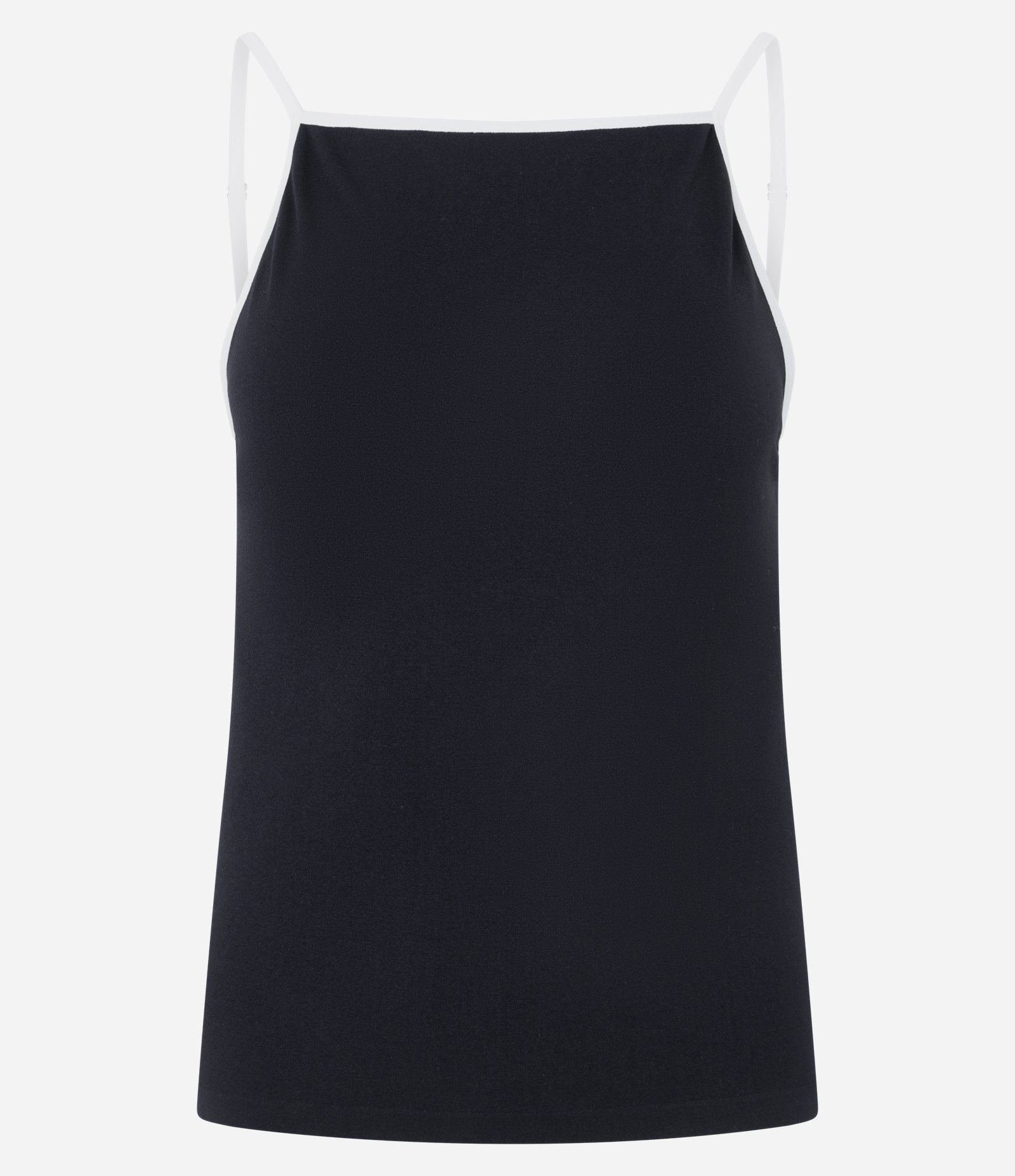 Blusa Seamless com Viés e Alças Contrastantes Preto 4