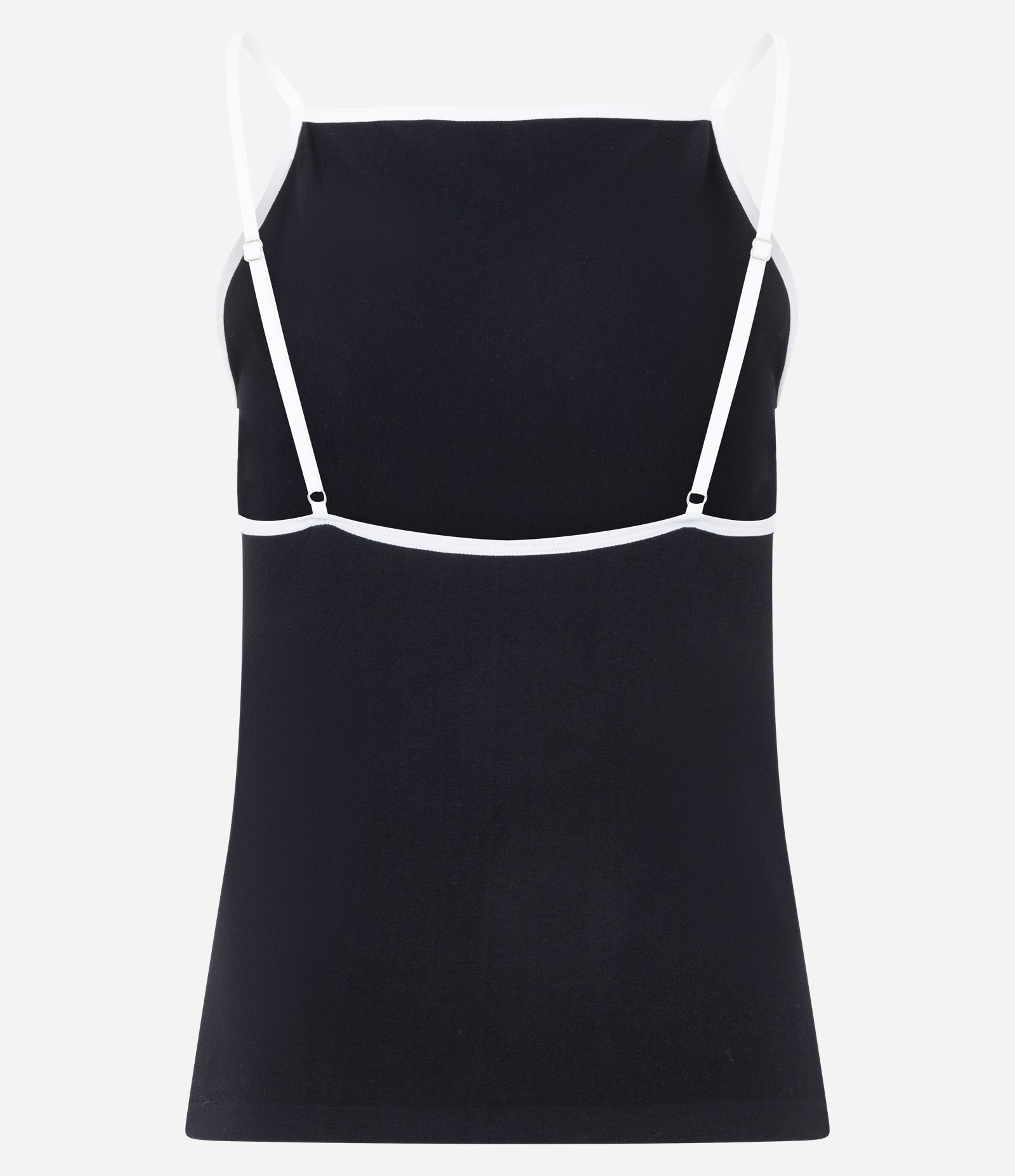 Blusa Seamless com Viés e Alças Contrastantes Preto 5